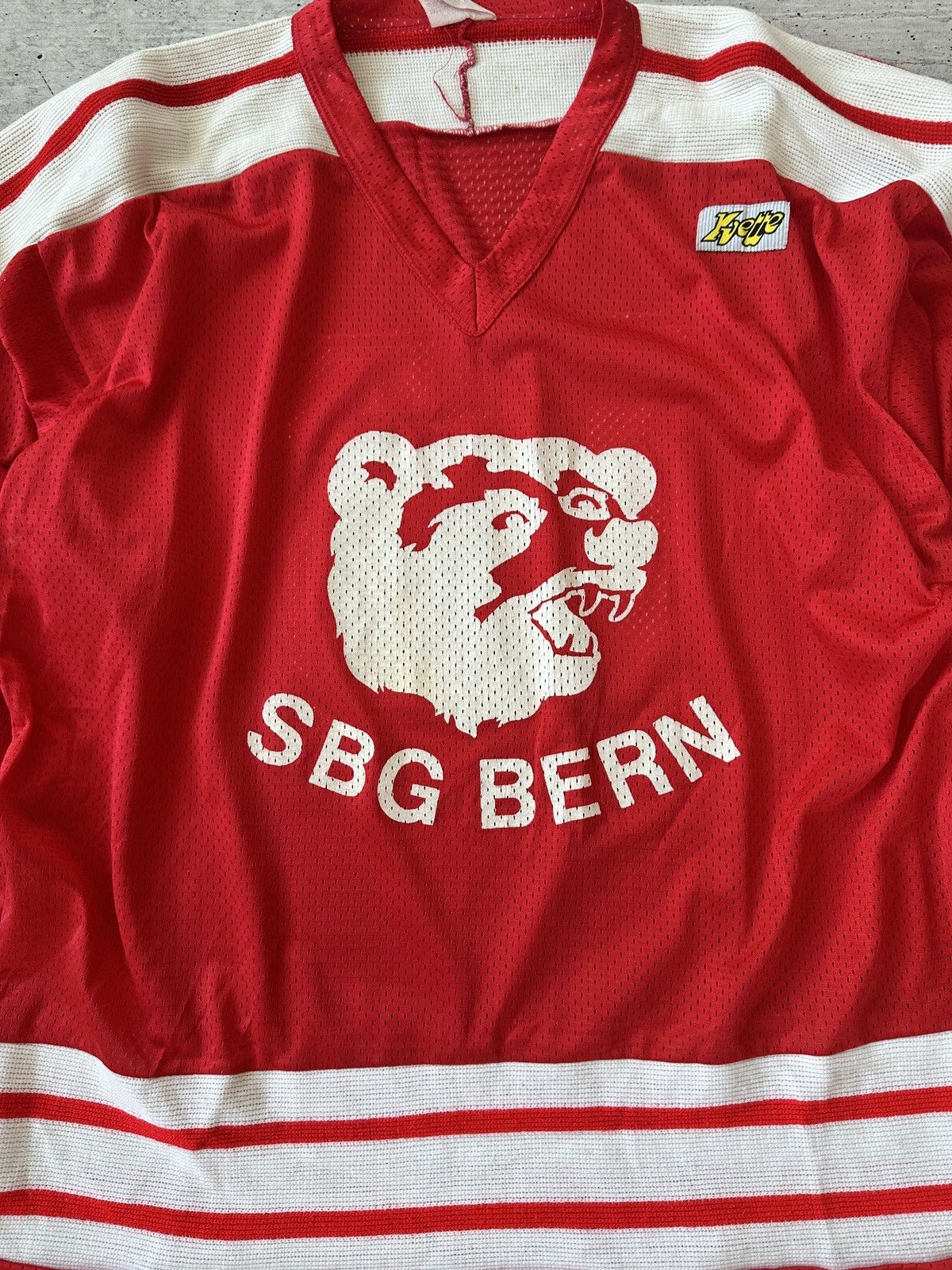 Other Vintage Yvette SBG Bern Ice Hockey Jersey White Bear Logo Size US XL / EU 56 / 4 - 4 Thumbnail