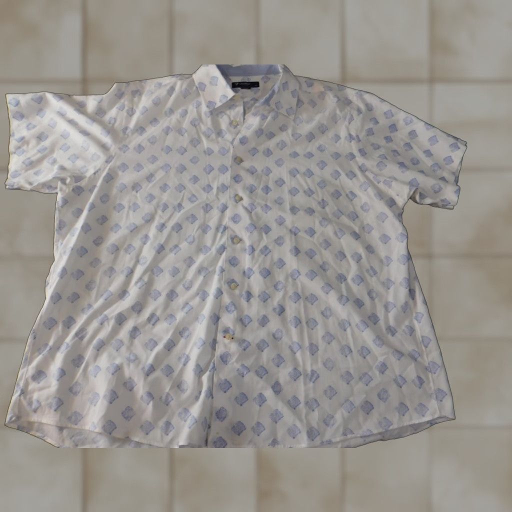 Cremieux Cremieux Mens Shirt 2XL White classic button up casual Short Sleeve Collared Button-Up Knit Cotton Logo Pockets Slimming Vintage No Size US XXL / EU 58 / 5 - 1 Thumbnail