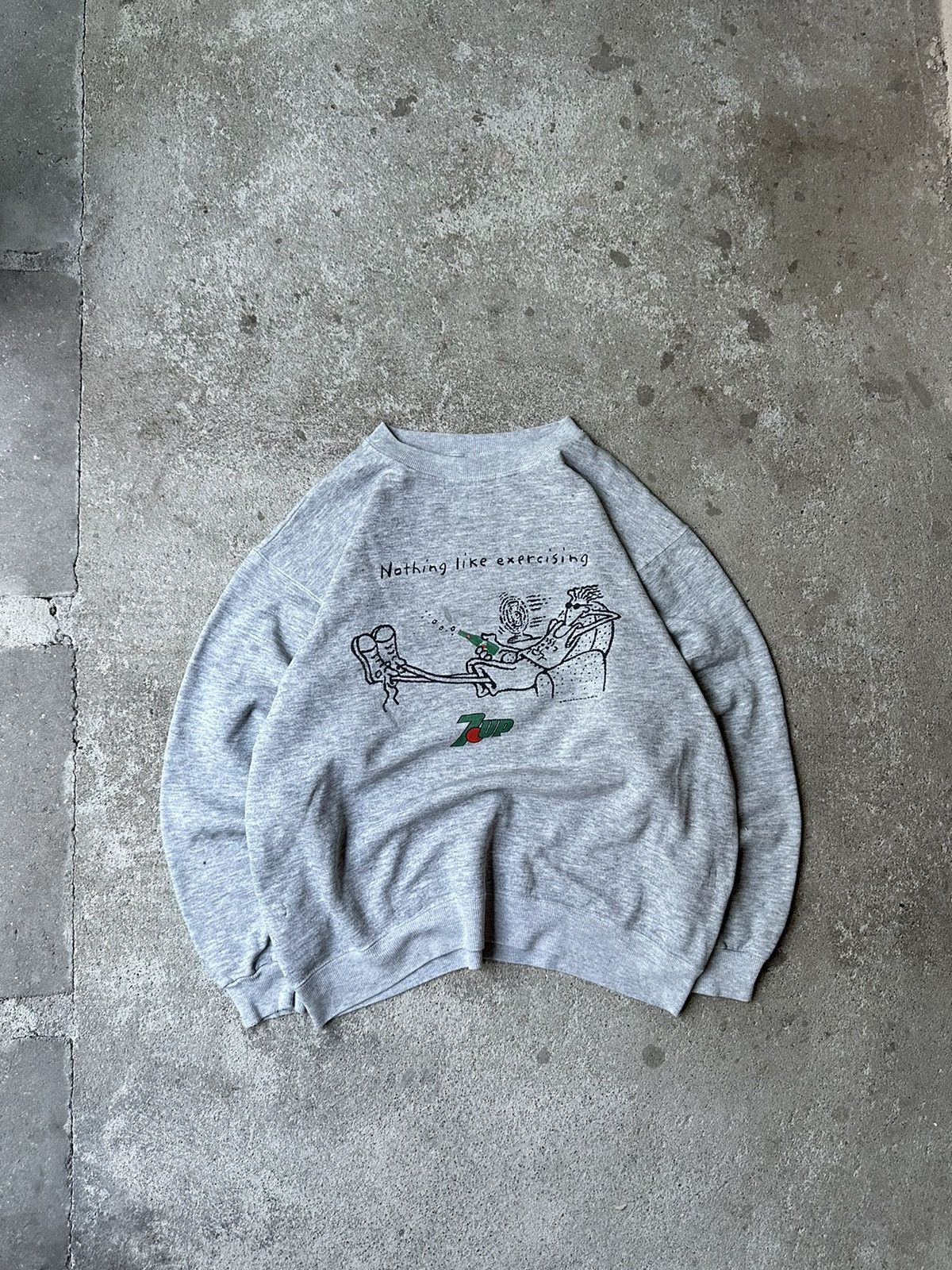 Pepsi 80s Vintage 7up PromoGraphic Sweatshirt Boxy Crewneck Size US 28 / EU 44 - 1 Thumbnail