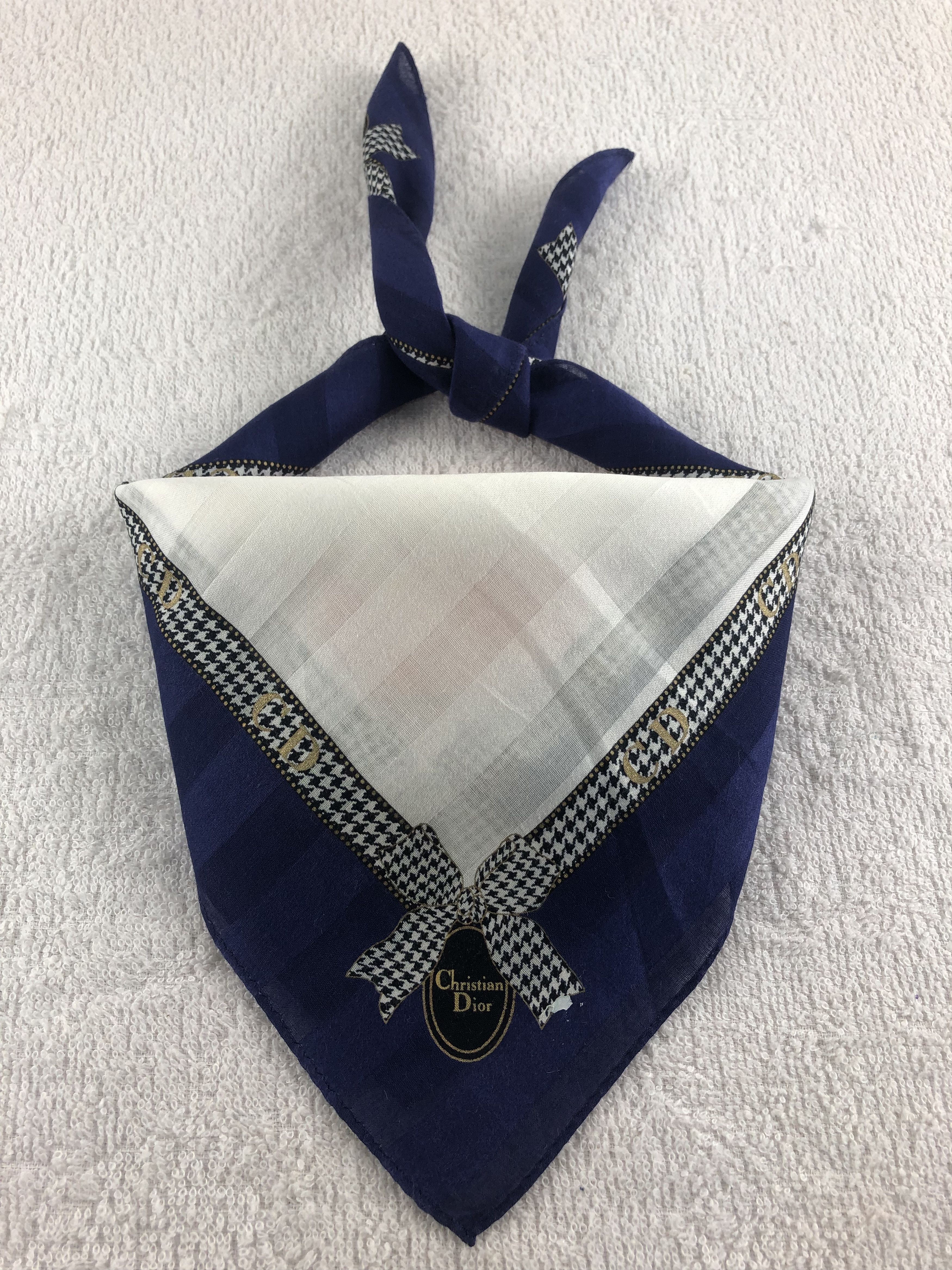Vintage Christian Dior Handkerchief / Bandana / Neckerchief C237 Size ONE SIZE - 2 Thumbnail