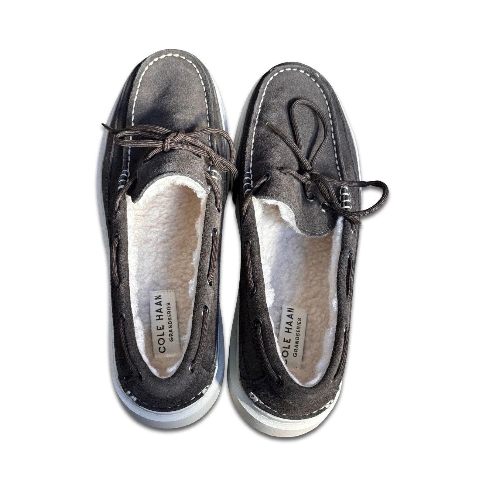 Cole Haan Cole Haan Grand Pro Rally Faux Fur Lined Suede Boat Shoes Size US 10.5 / EU 43-44 - 12 Thumbnail