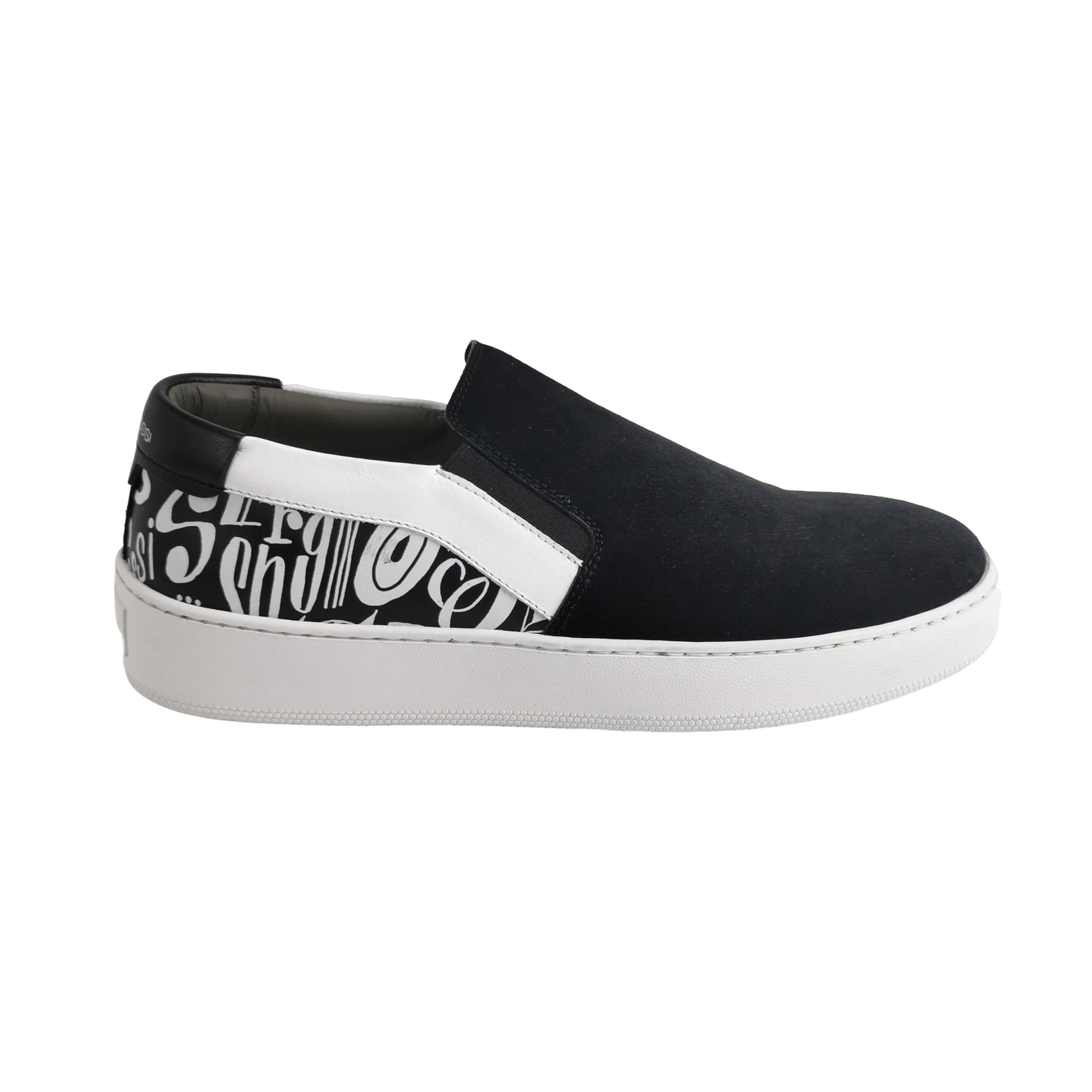 Sergio Rossi Sergio Rossi Logo Print Suede Slip-On Sneakers Size 40 Size US 7 / EU 40 - 1 Thumbnail
