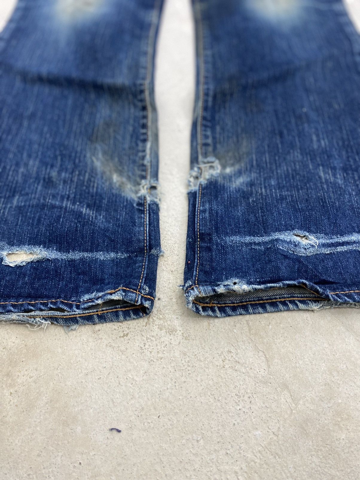 If Six Was Nine Vintage Meple Straight Leg Distressed Worn Look Classic Fade Size US 31 - 5 Thumbnail