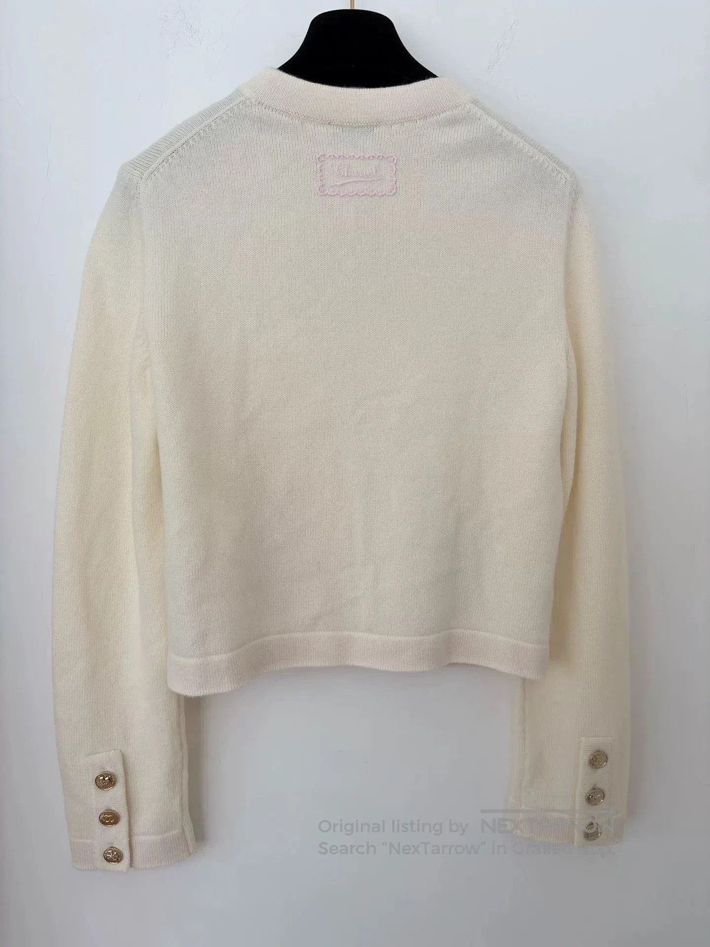 Chanel Chanel 25B White Knit Cardigan. Size US S / EU 44-46 / 1 - 2 Thumbnail