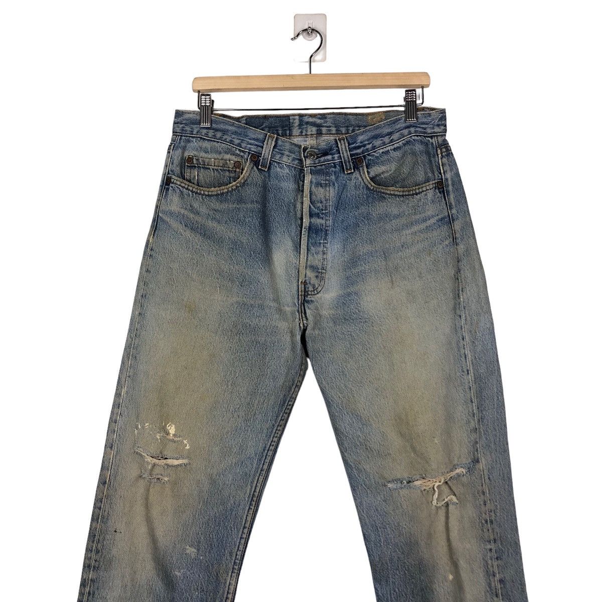Levi's 🔥Vintage Distressed Rusty Design Punk Style Levi’s USA Size US 32 / EU 48 - 4 Thumbnail