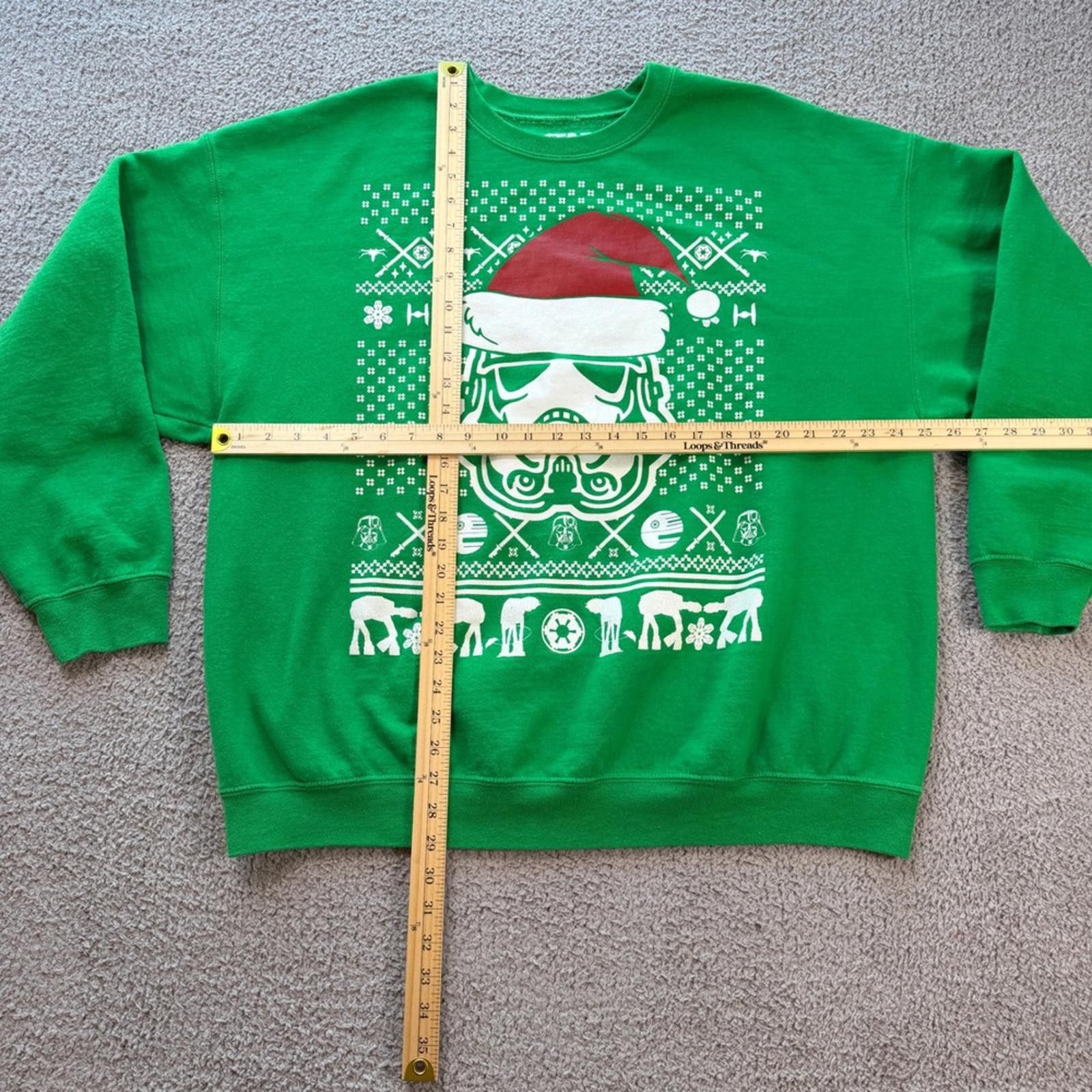 Star Wars Star Wars Stormtrooper Santa Ugly Christmas Sweater Green Size US XXL / EU 58 / 5 - 2 Thumbnail