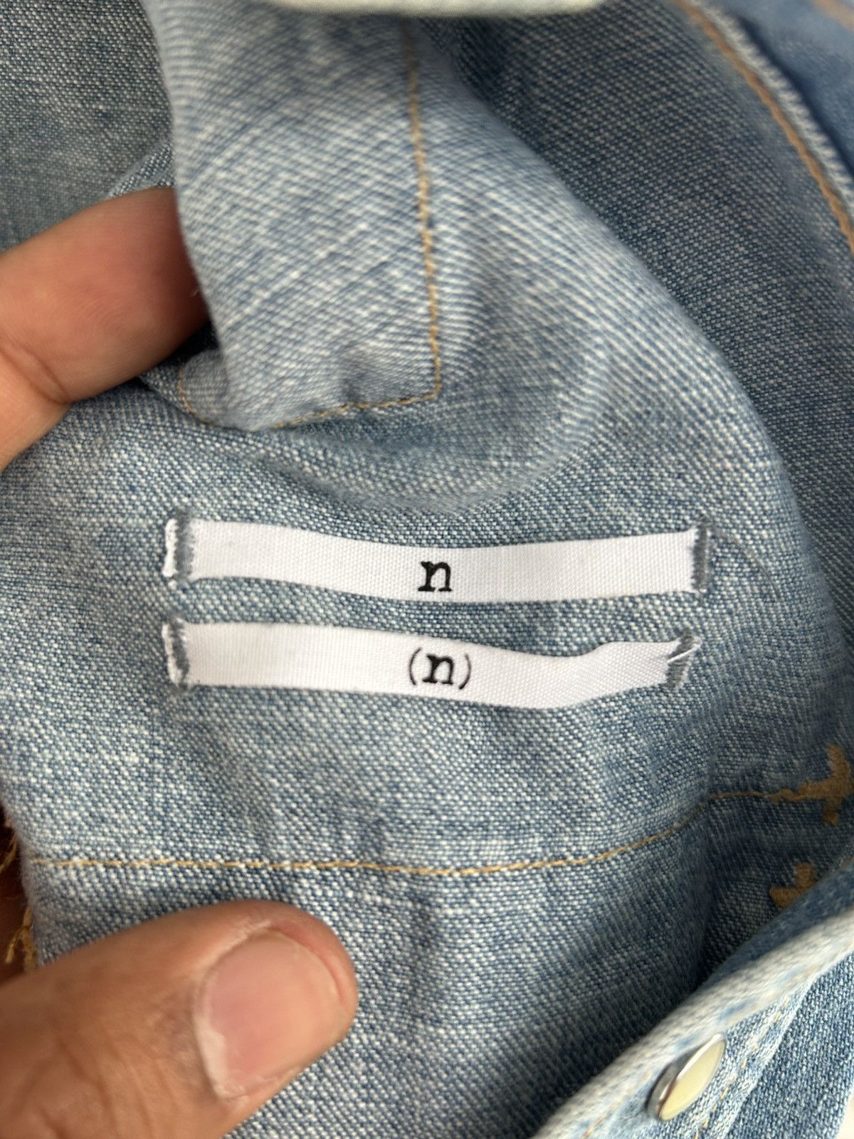 Number (N)ine Number Nine Western Denim Button Up Shirt Size US L / EU 52-54 / 3 - 8 Thumbnail