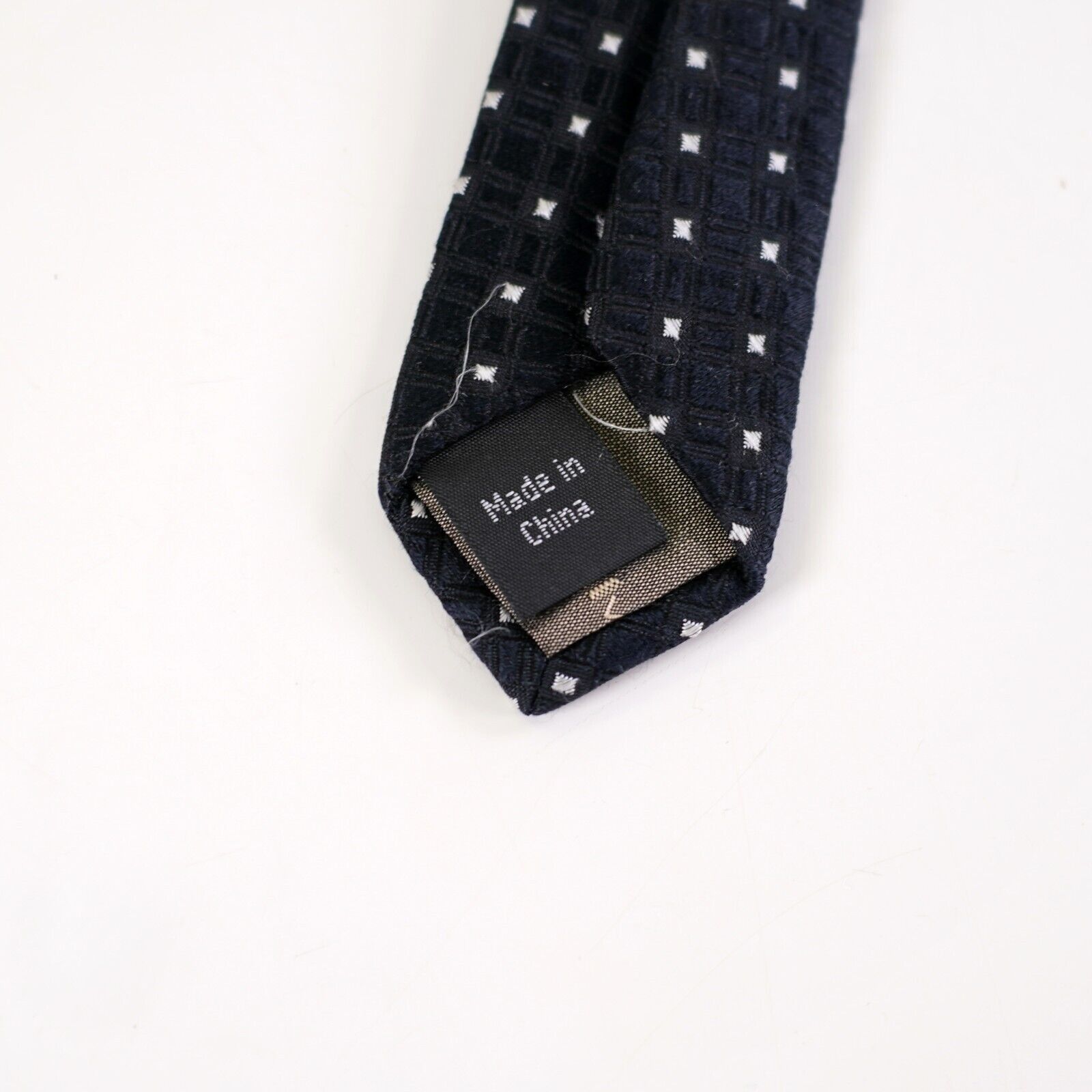 Calvin Klein Calvin Klein Blue Woven Geometric Silk Tie Size ONE SIZE - 4 Thumbnail