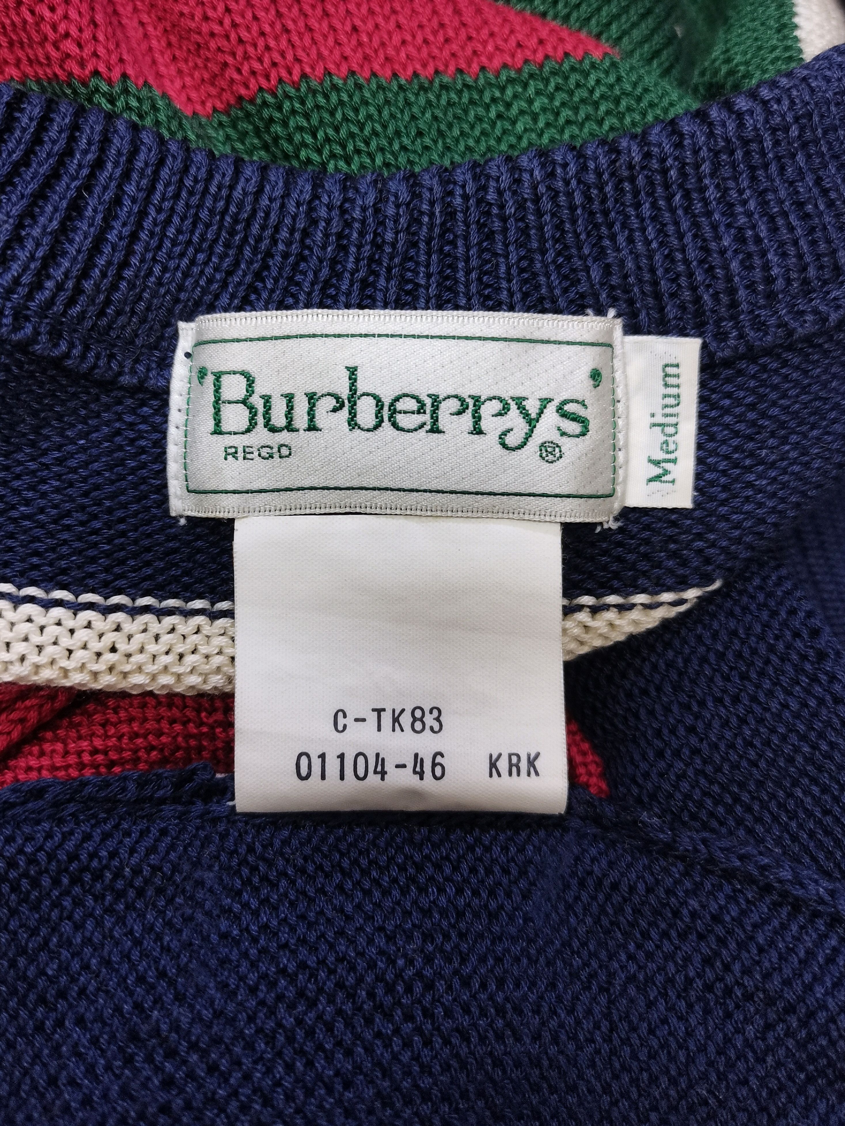 Burberry Vtg Burberry's Knitwear Sweater Colour Block Rare Design Size US M / EU 48-50 / 2 - 10 Thumbnail