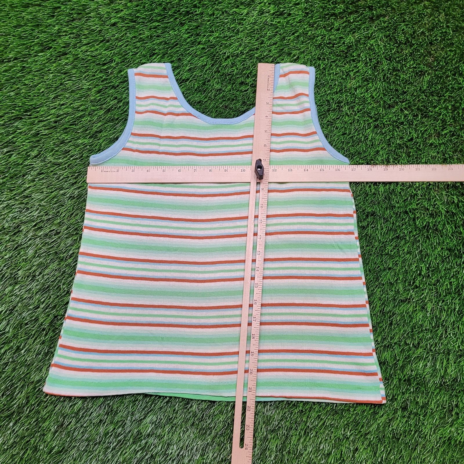 Vintage VTG 70s Striped Tank Top Womens XS S Single Stitch USA Size XS / US 0-2 / IT 36-38 - 7 Thumbnail