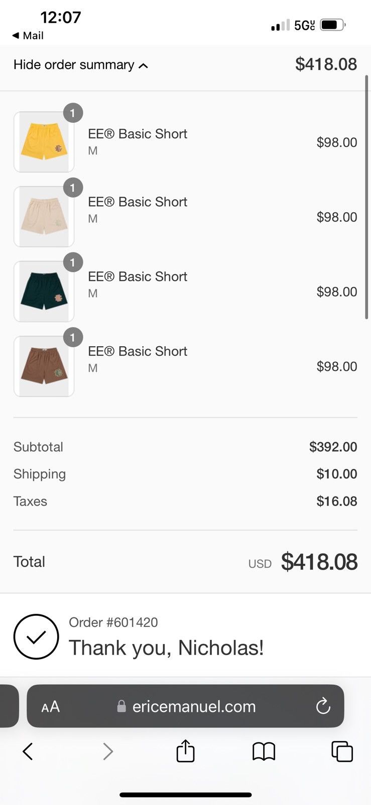 Eric Emanuel Eric Emanuel cornsilk yellow w brown EE shorts medium Size US 30 / EU 46 - 2 Thumbnail
