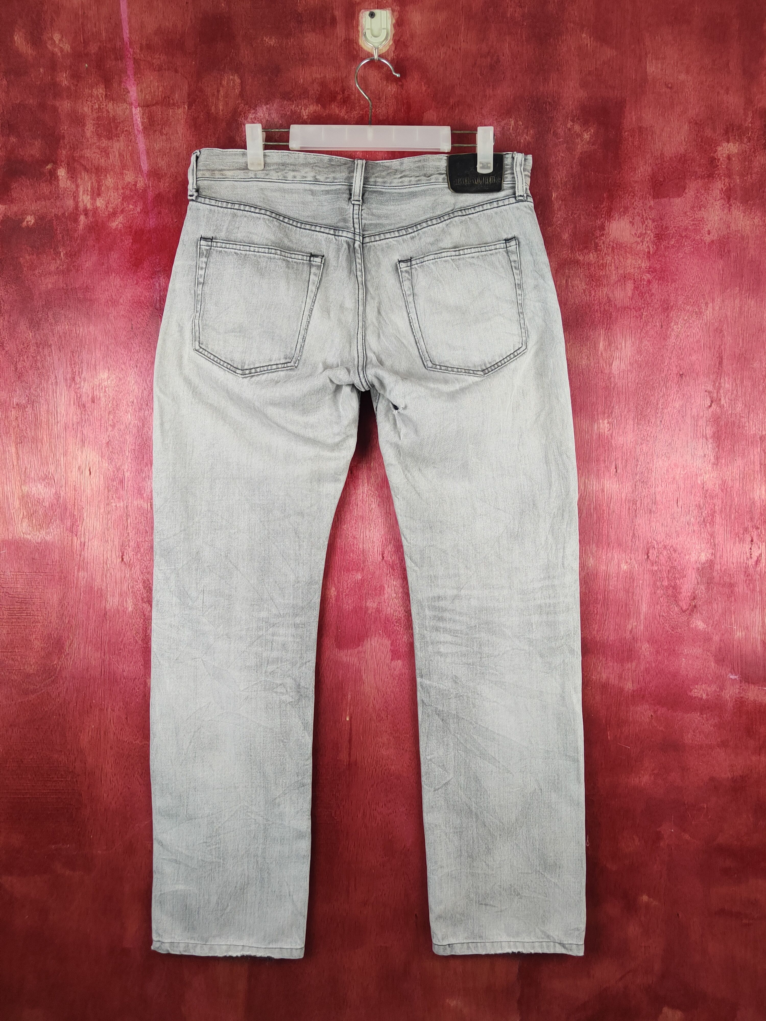 Japanese Brand Back Number Black White Faded Distressed Ripped Jeans #S2359 Size US 32 / EU 48 - 7 Thumbnail