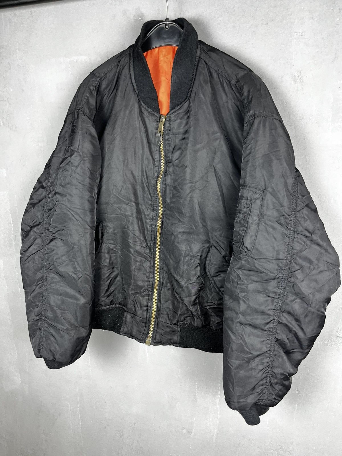 Vintage MA-1 Bomber Jacket 78 Black Size Large Size US L / EU 52-54 / 3 - 4 Thumbnail