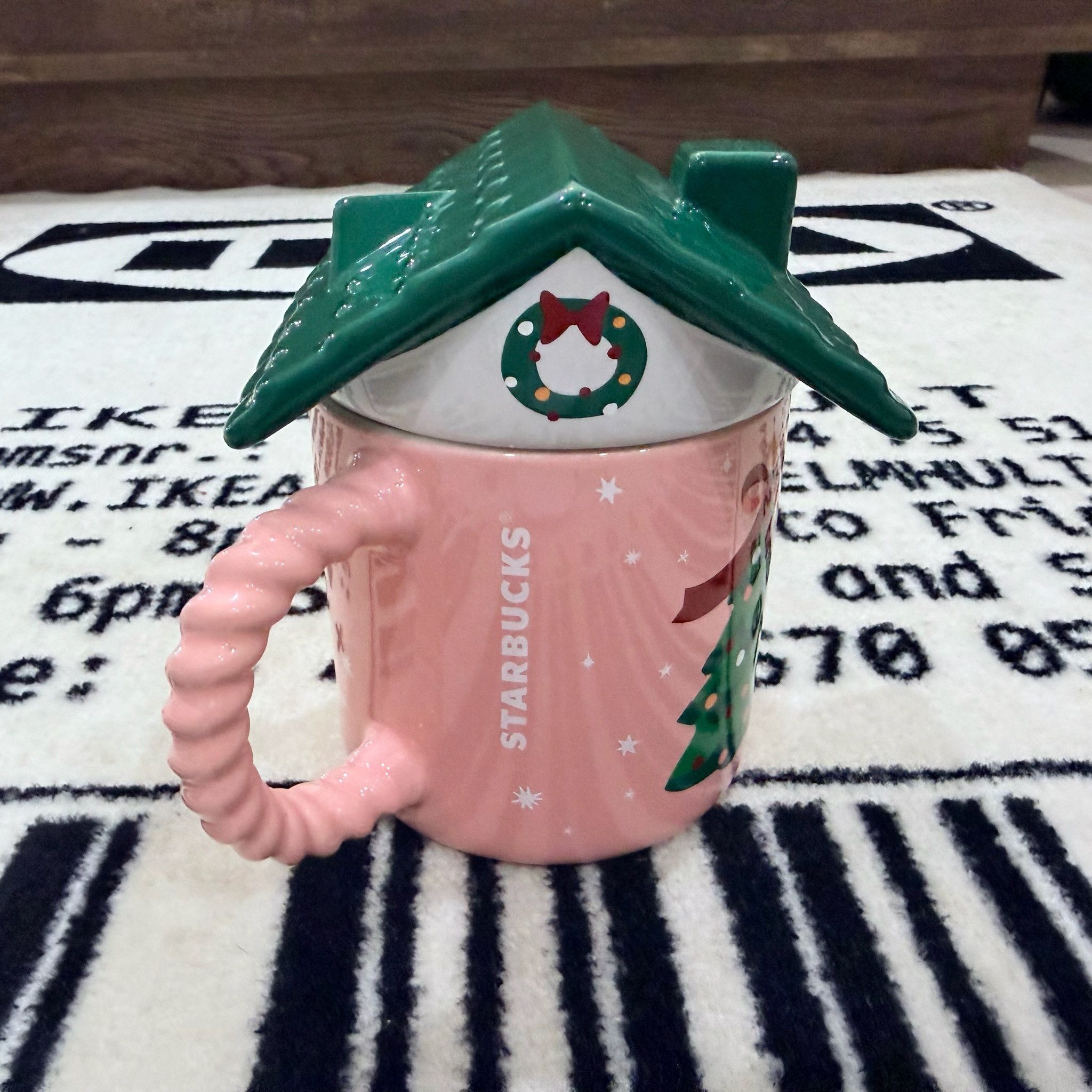 Other Starbucks '25 Pink Mug Ceramic Xmas Gingerbread House 12oz Size ONE SIZE - 5 Thumbnail