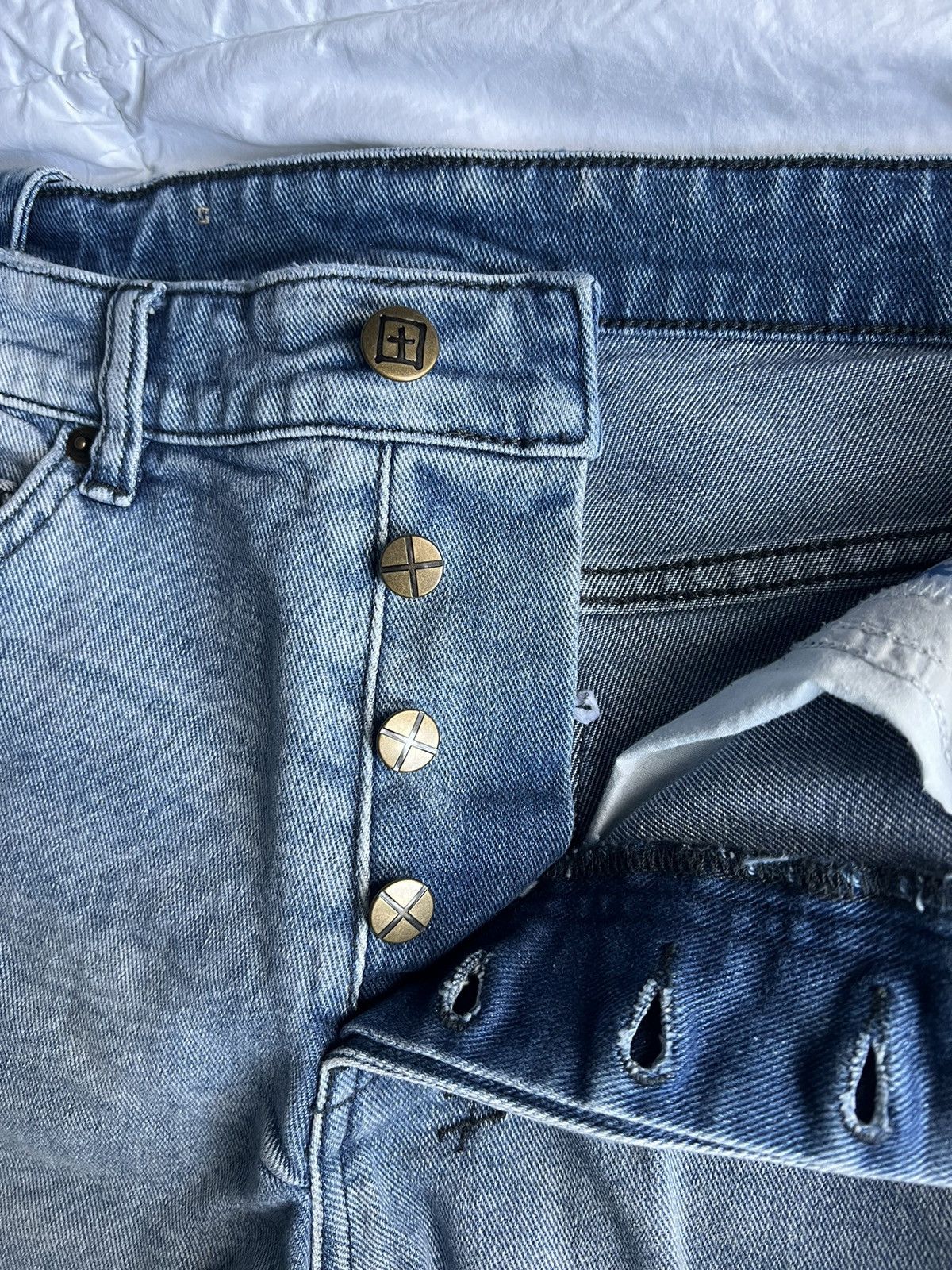 Designer × Ksubi Light Blue Ksubi Jeans Size US 30 / EU 46 - 7 Thumbnail