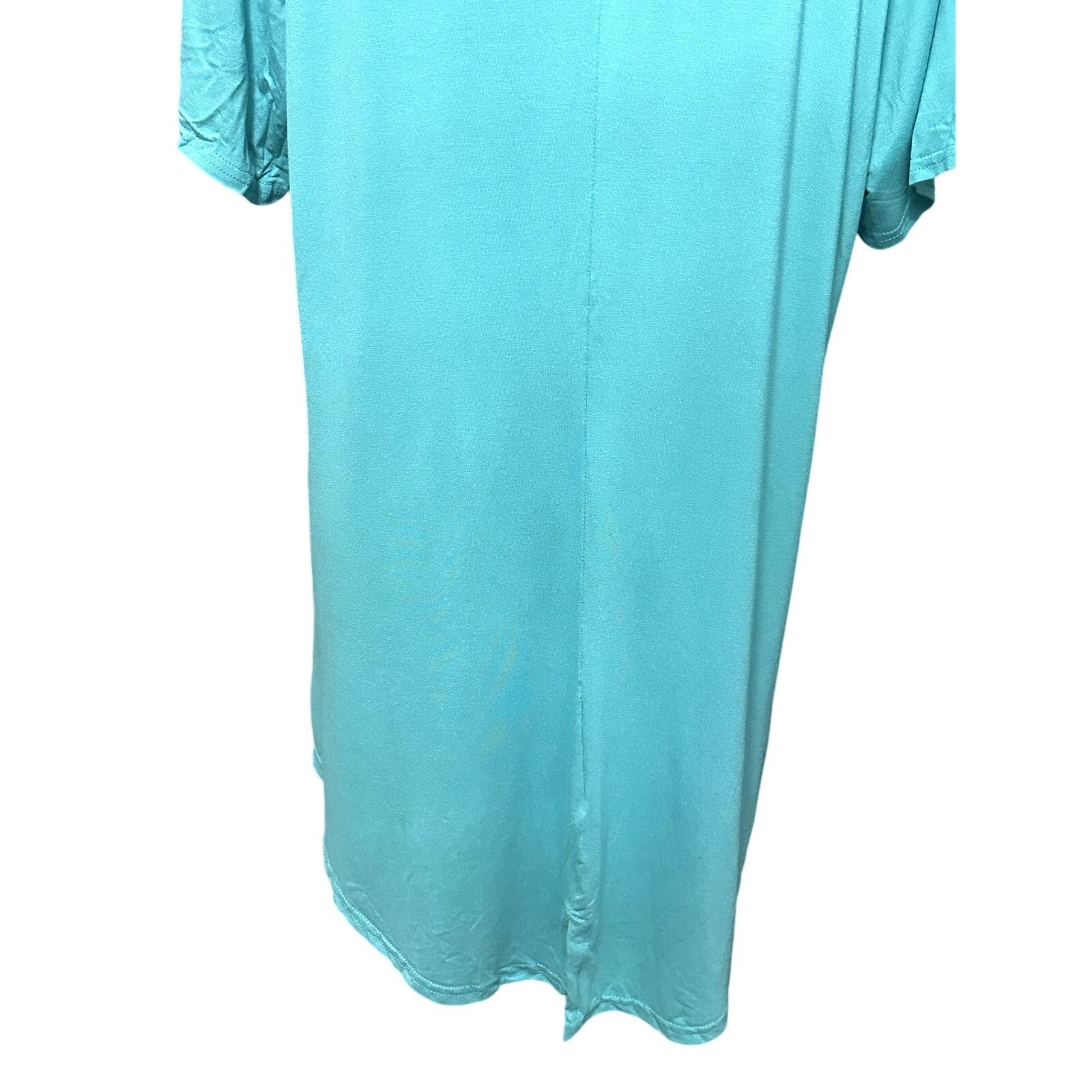 Avenue Avenue Top HiLow V Neck Pleated Front Blue Green Plus 18 NWT Size XXL / US 16-18 / IT 52-54 - 7 Thumbnail