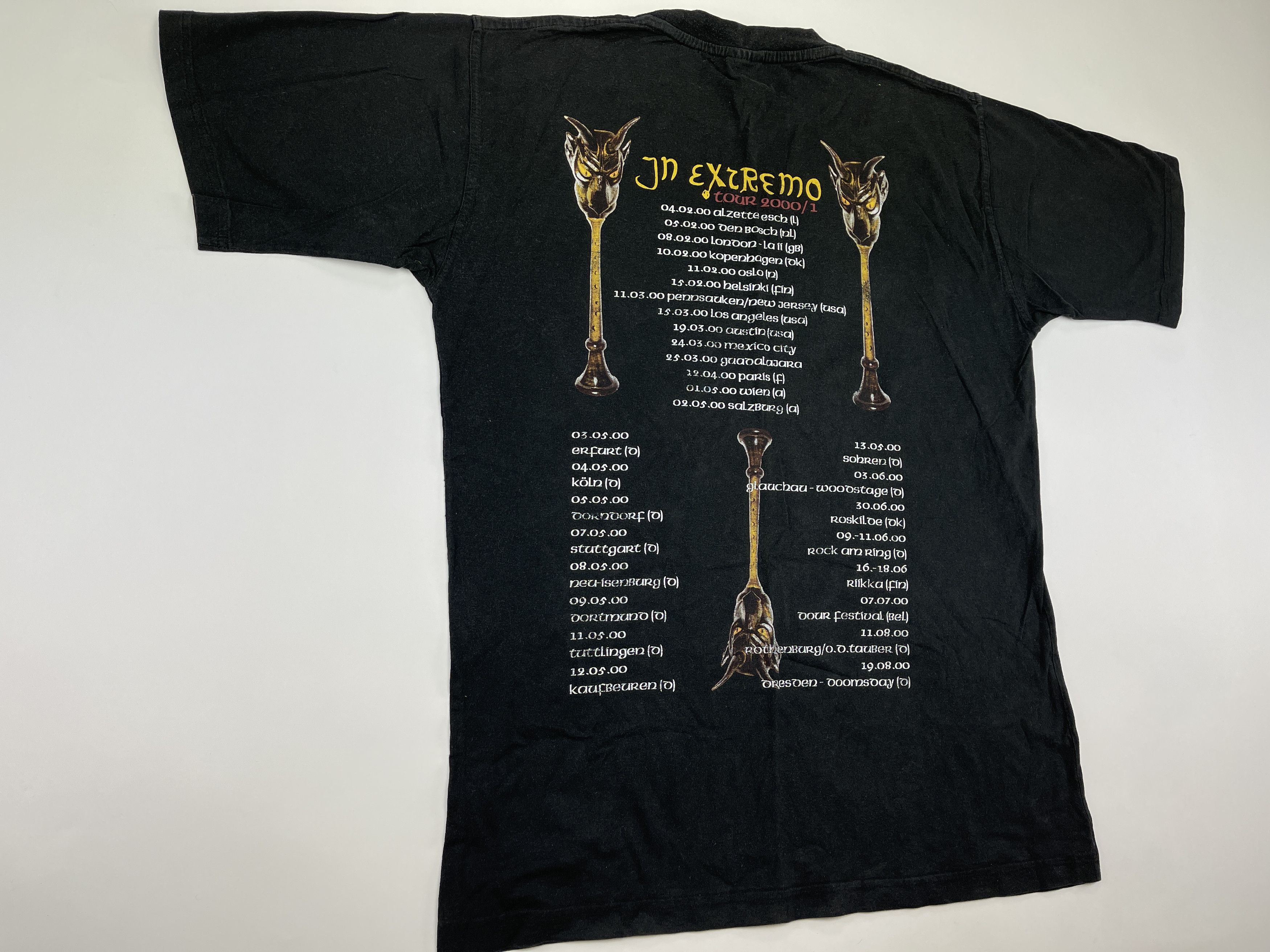 Band Tees Vintage In Extremo T-shirt, 2000 World Tour, Concert tour XL Size US XL / EU 56 / 4 - 9 Thumbnail