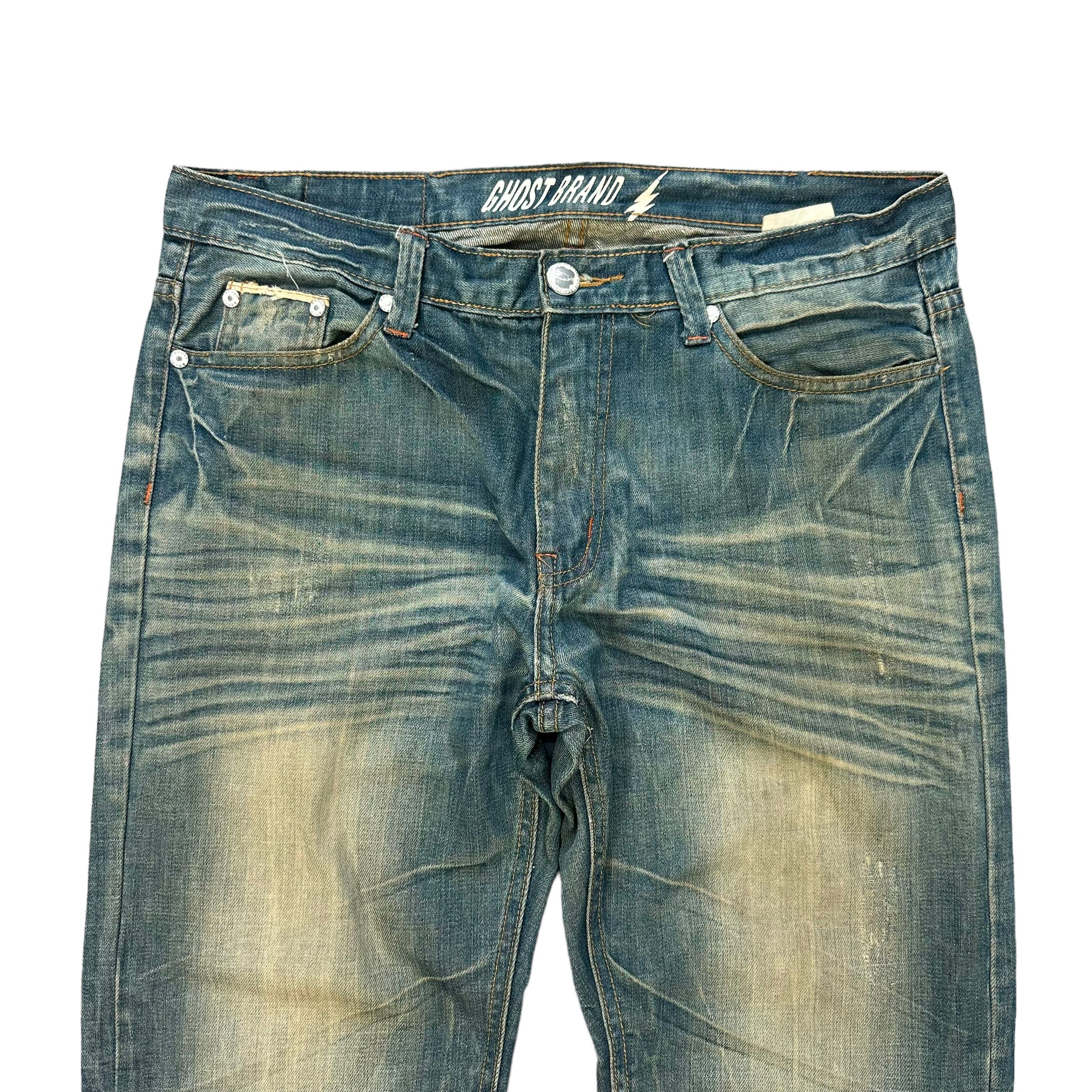 Japanese Brand GHOST BRAND TECHNICAL JEANS RUSTY DENIM PANT #7799-176 Size US 34 / EU 50 - 2 Thumbnail