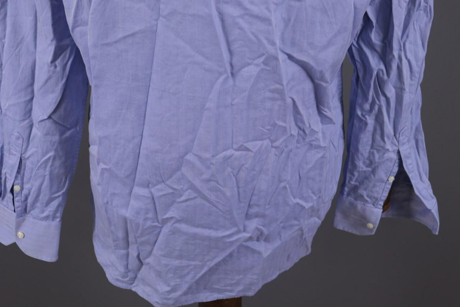 Designer Boggi Milano Slim Fit Blue Button Down Shirt 44 / 17 1/2 Size US M / EU 48-50 / 2 - 9 Thumbnail