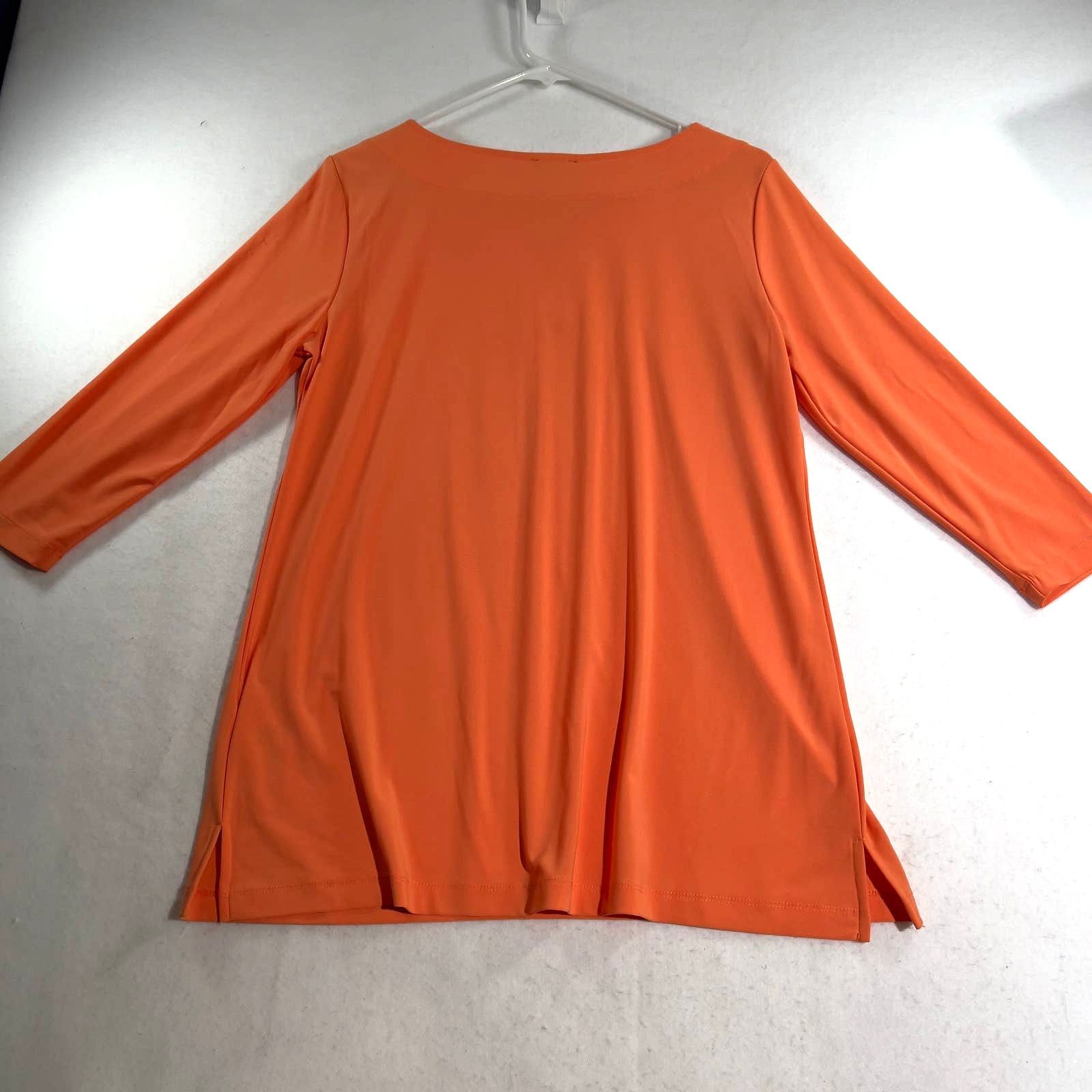 Other IMAN Tunic Top Woman's Medium Soft Drapey Feel Gold Bar Neck Size M / US 6-8 / IT 42-44 - 3 Thumbnail