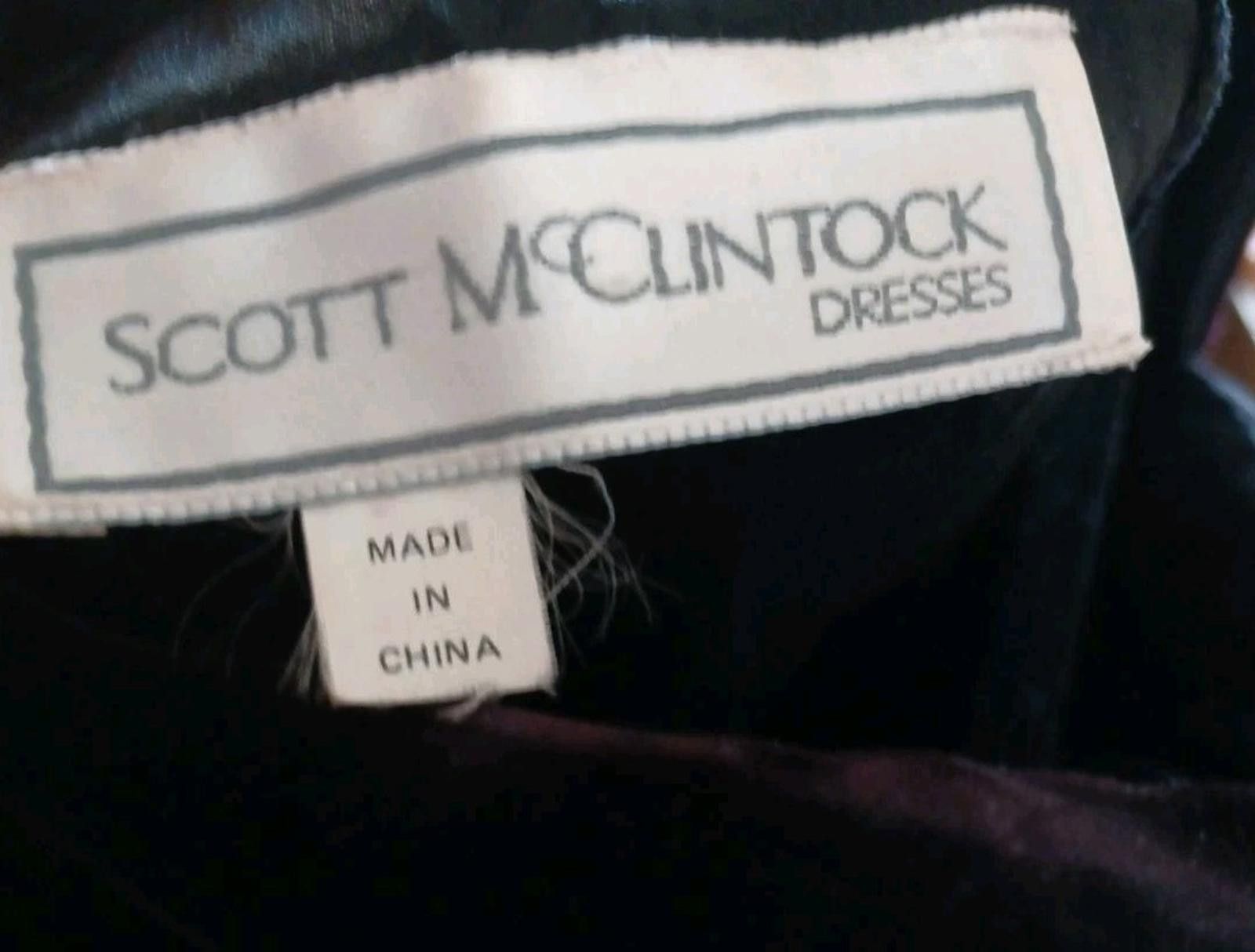 Other 90's Scott McClintock Black Velvet Floral Printed Dress XS Size XS / US 0-2 / IT 36-38 - 3 Thumbnail