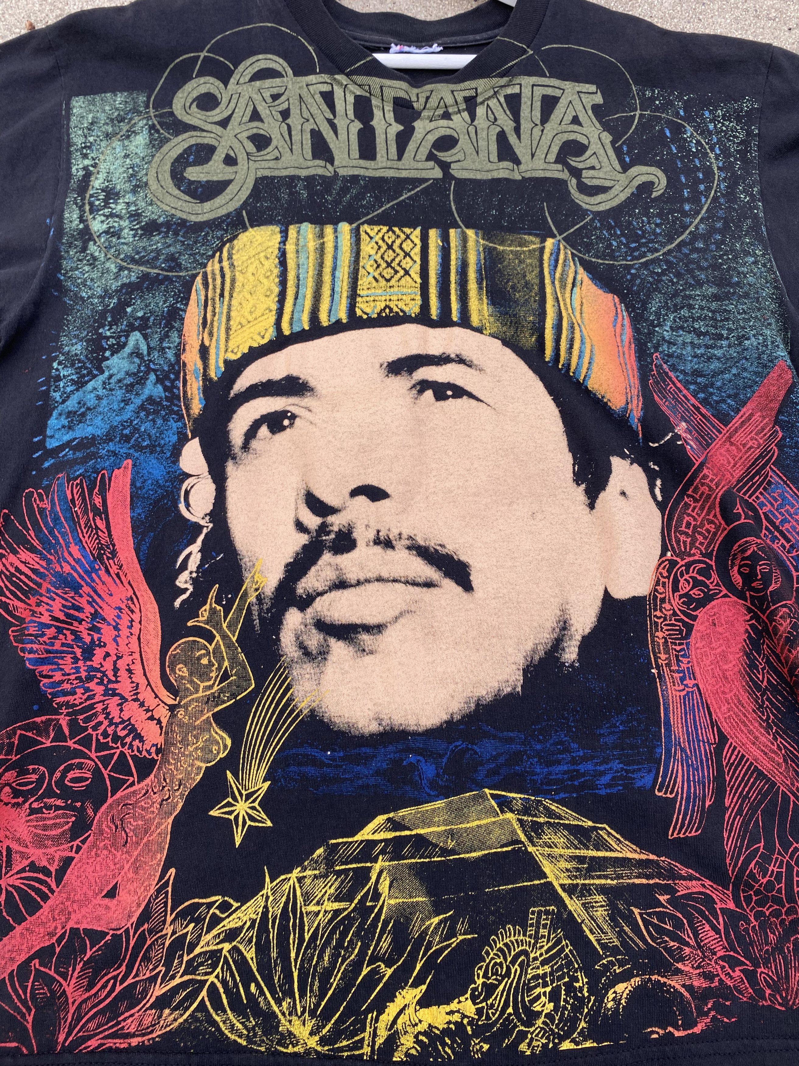 Vintage Rare Vintage Carlos Santana Rainbow Serpent Shirt Size US XL / EU 56 / 4 - 2 Thumbnail