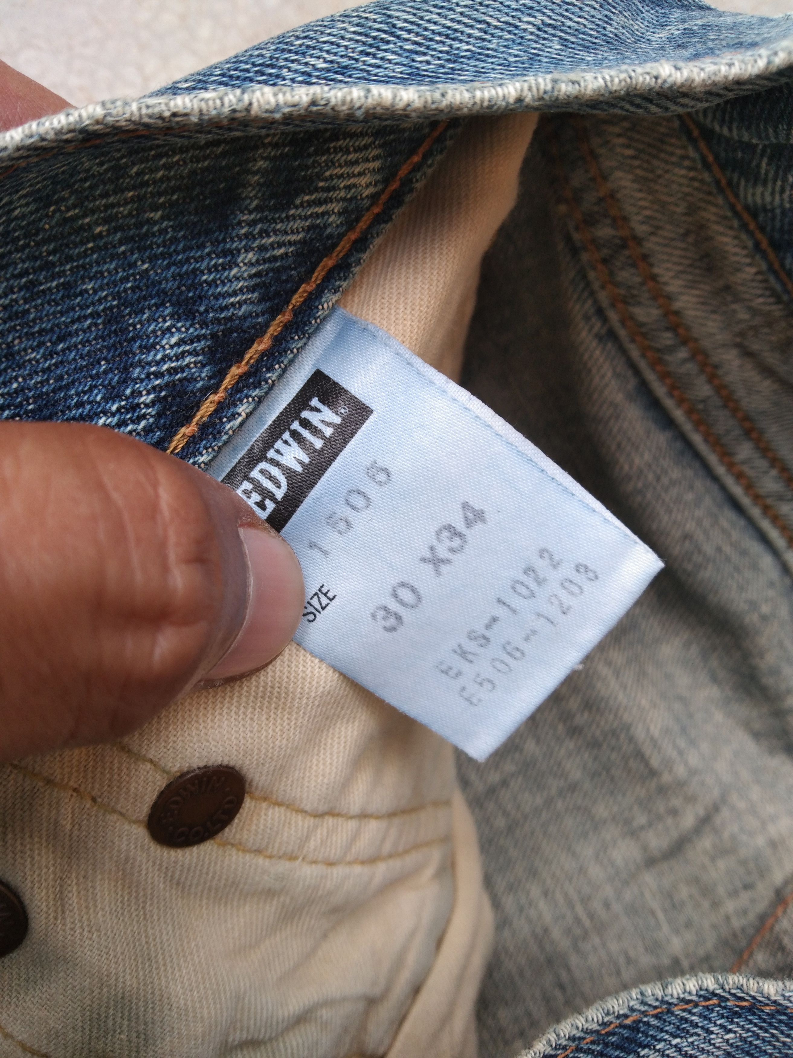 Japanese Brand × Jean × Vintage 90s Vintage Distressed Edwin Selvedge Redline Jeans 30x32 Size US 30 / EU 46 - 9 Thumbnail