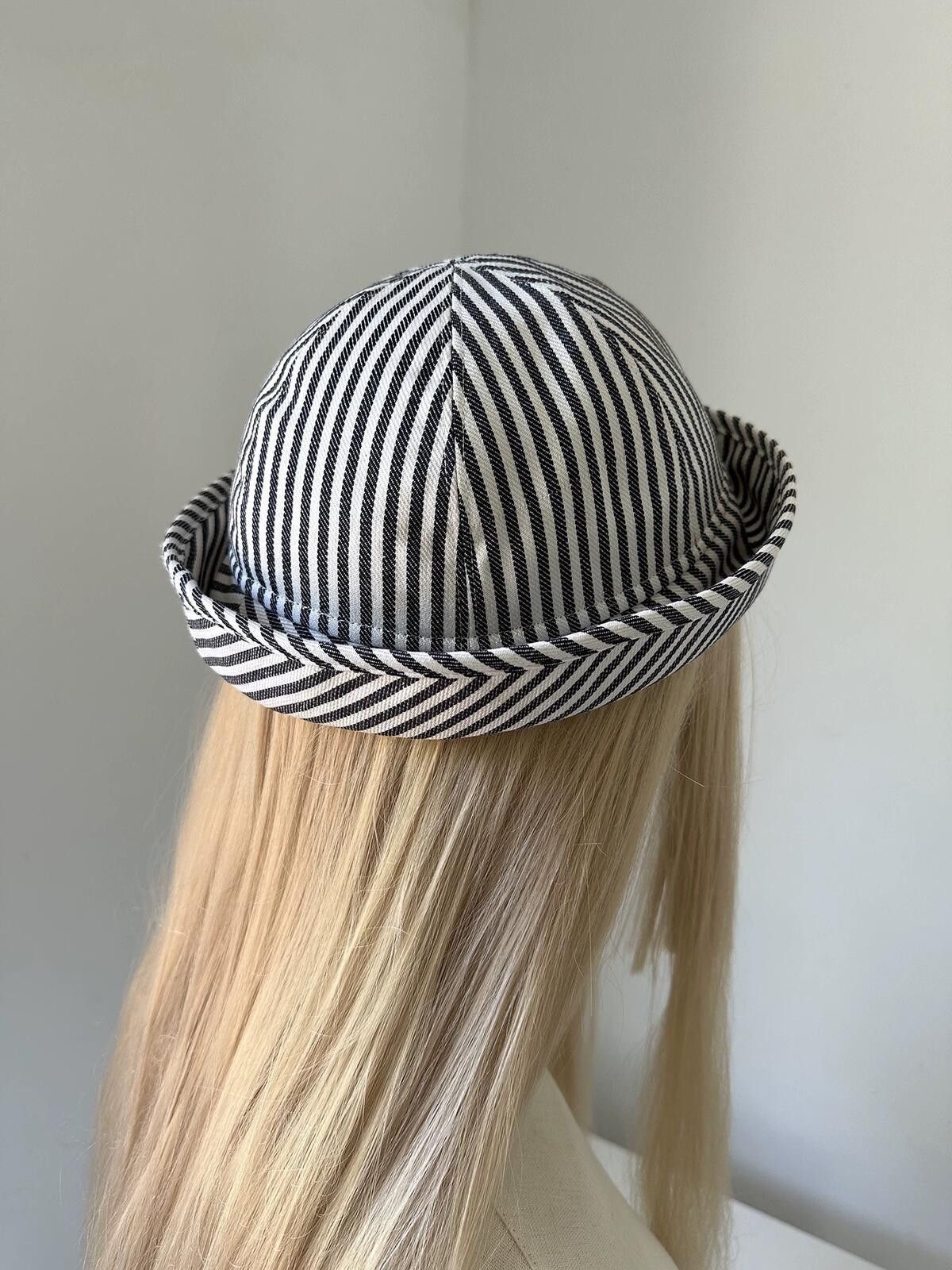 Japanese Brand Retro Striped Beret Sailor Cap Y2K French Girl Aesthetic Size ONE SIZE - 4 Thumbnail