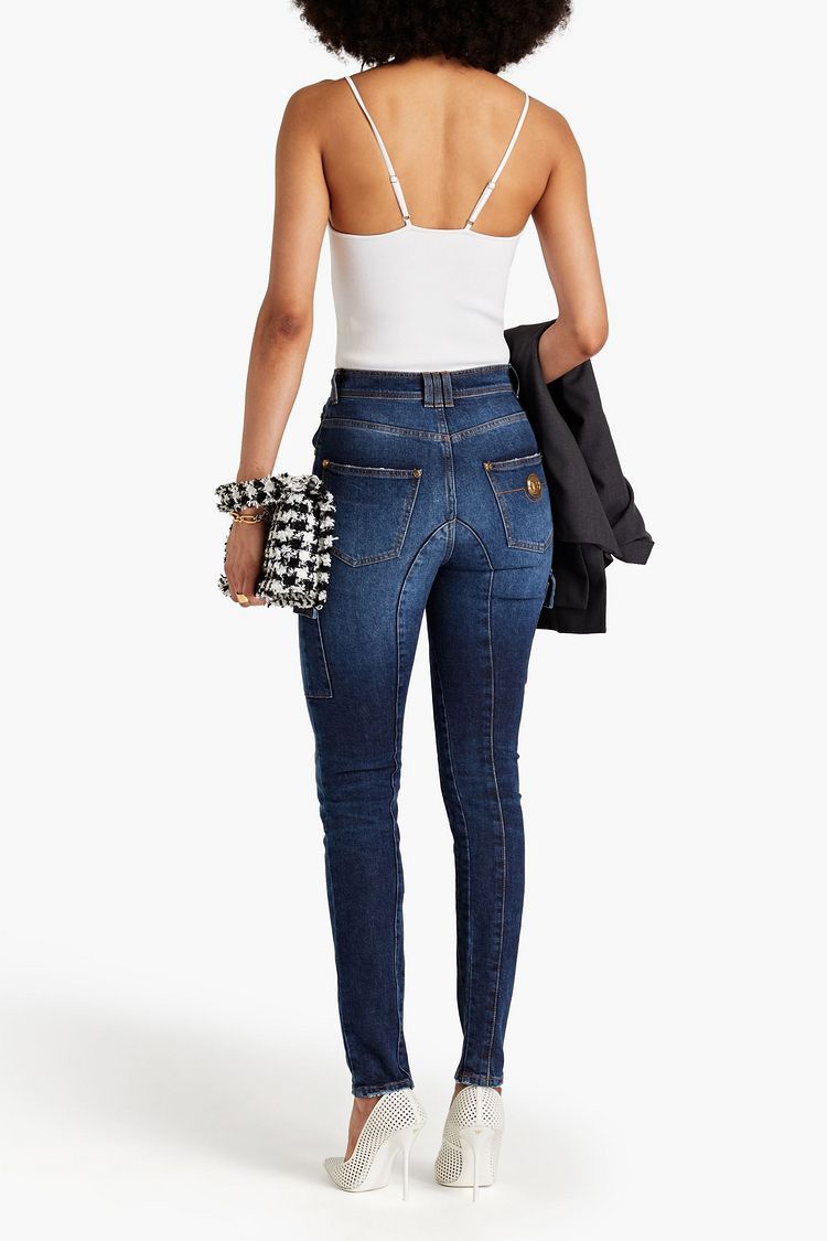 Balmain o1y0625 Denim Pant in Blue Size 26" / US 2 / IT 38 - 3 Thumbnail