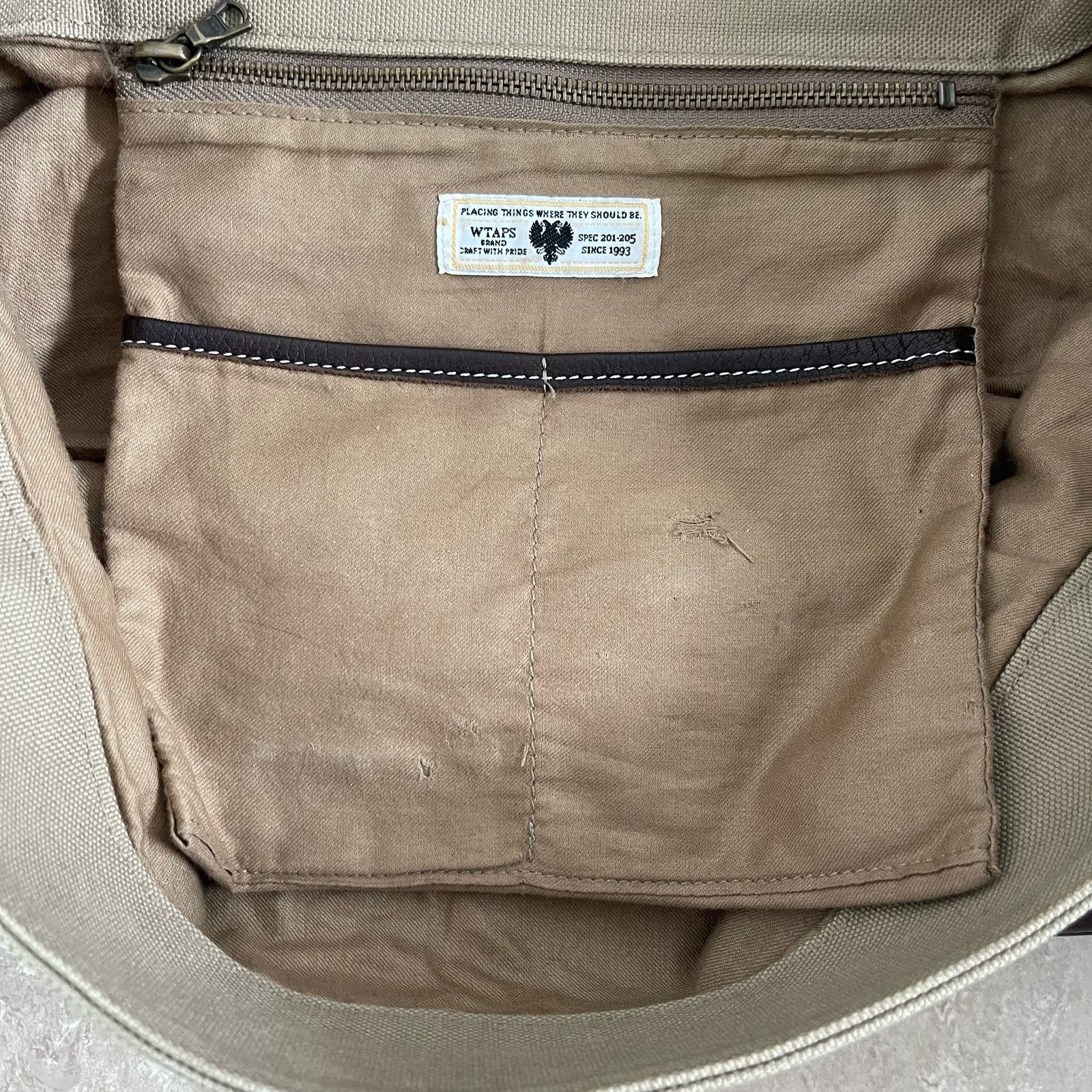 Wtaps Wtaps Leather Canvas Messenger Bag Size ONE SIZE - 3 Thumbnail