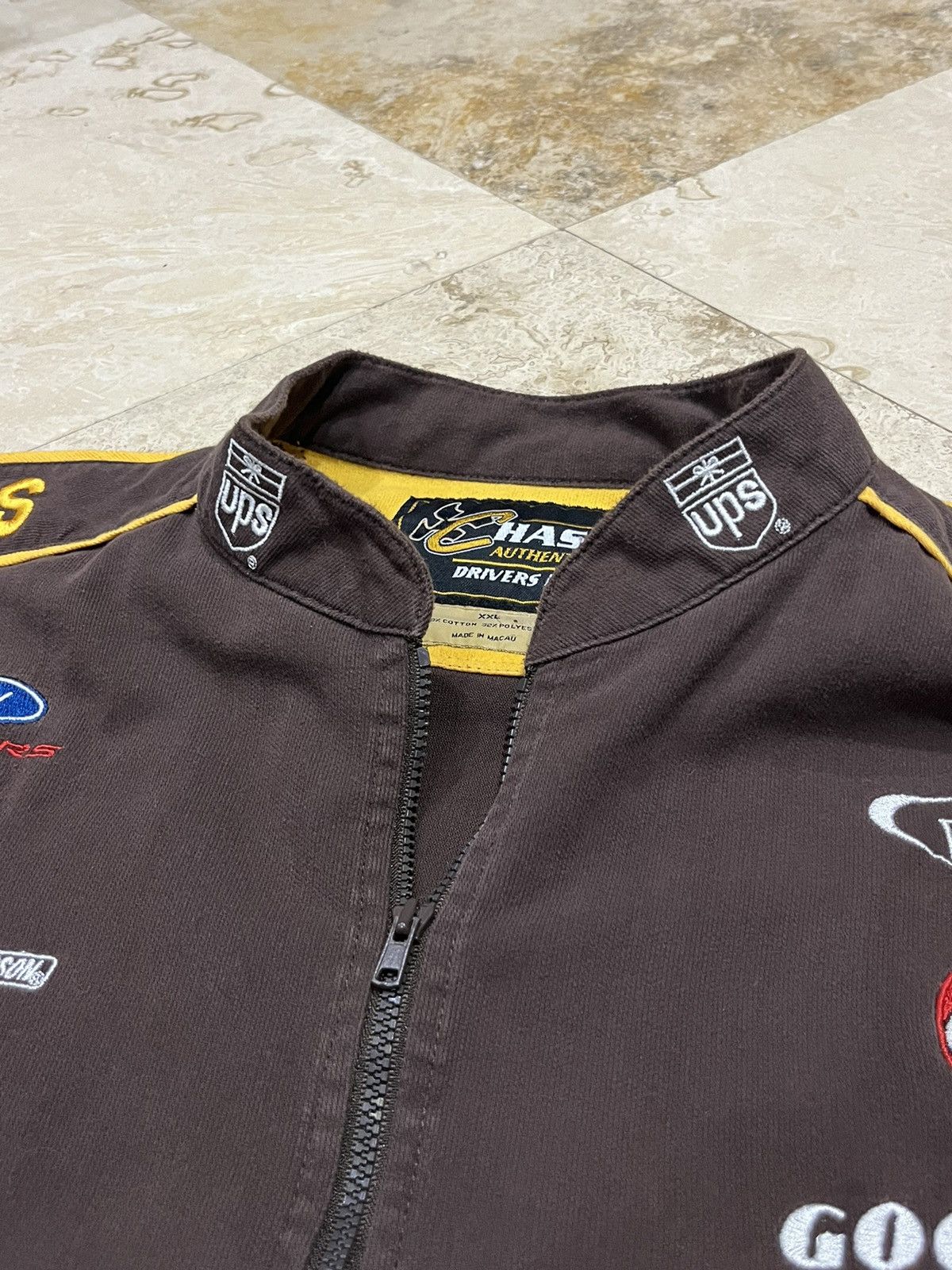 Chase Authentics Y2K UPS NASCAR 1/4 Zip Racing Shirt Size US XXL / EU 58 / 5 - 5 Thumbnail