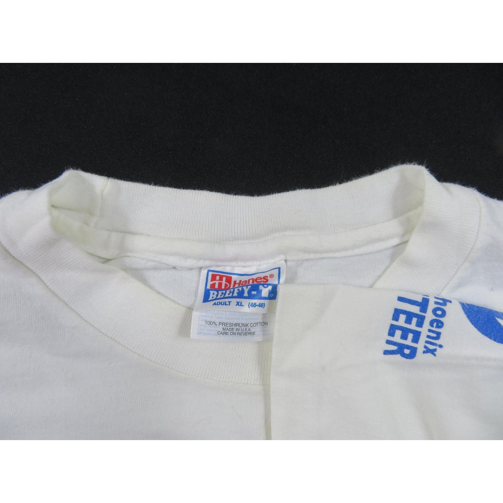 Hanes Sunday on Central Double Sided Graphic White T-shirt XL 90s Size US XL / EU 56 / 4 - 4 Thumbnail