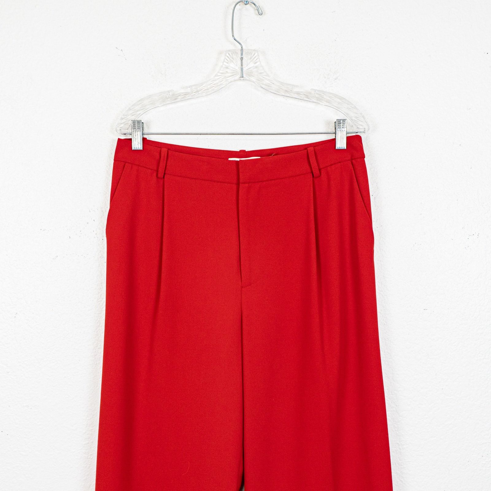 Alice + Olivia Alice + Olivia Eric Wide Leg Pants in Ruby Red Size 12 Size 34" / US 12 / IT 48 - 9 Thumbnail