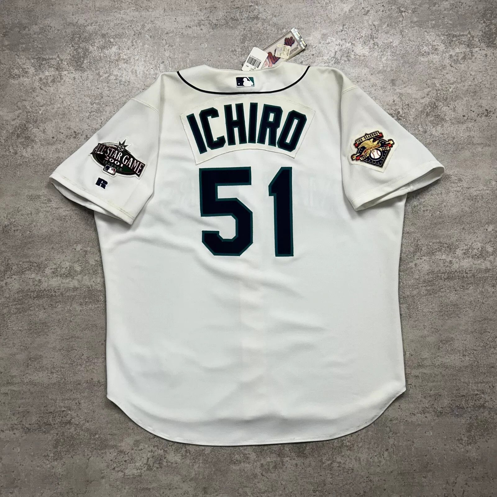 ウェア ICHIRO mariners 2001 all star jersey 2001 Seattle Mariners Team Signed All Star Game Jersey