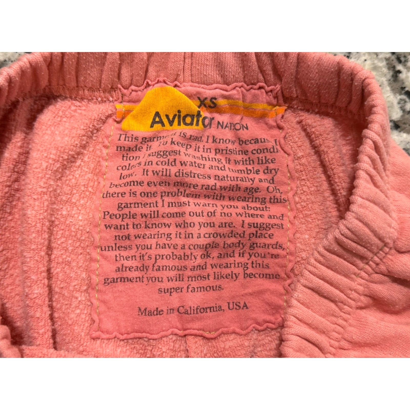Aviator Nation VINTAGE Aviator Nation Pink Sweatpants Women XS Lightning Bolt Joggers Made in USA Size 26" / US 2 / IT 38 - 5 Thumbnail