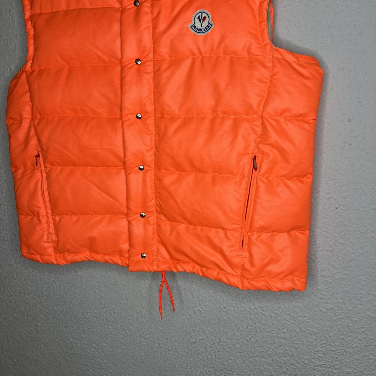 Moncler Moncler Puffer Down Jacket Vest Orange Logo Vintage 80s 90s Size US XL / EU 56 / 4 - 2 Thumbnail