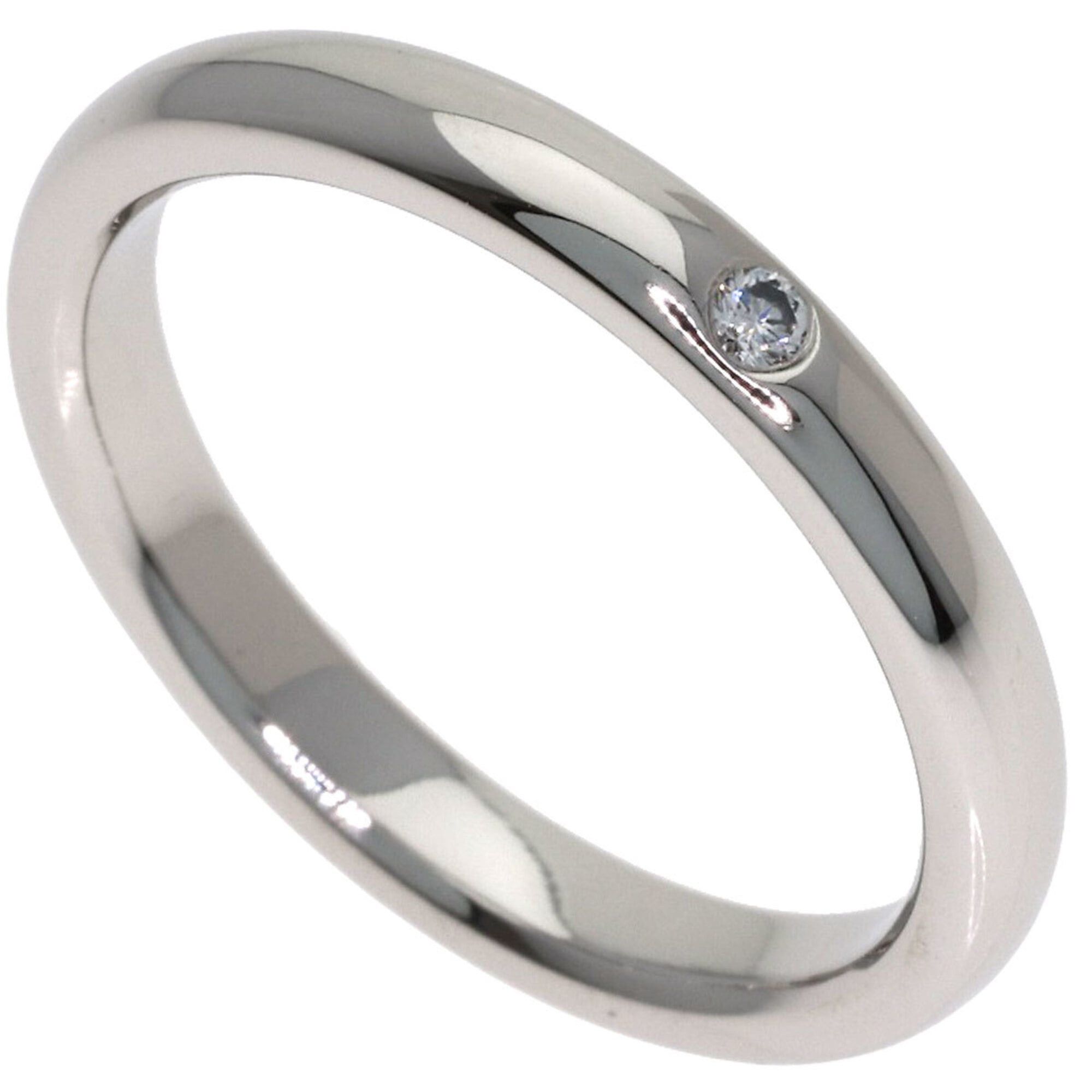 Tiffany & Co. Tiffany & Co. Curved Band 1P Diamond Ring, Platinum PT950, Women's Ring. Size ONE SIZE - 1 Thumbnail