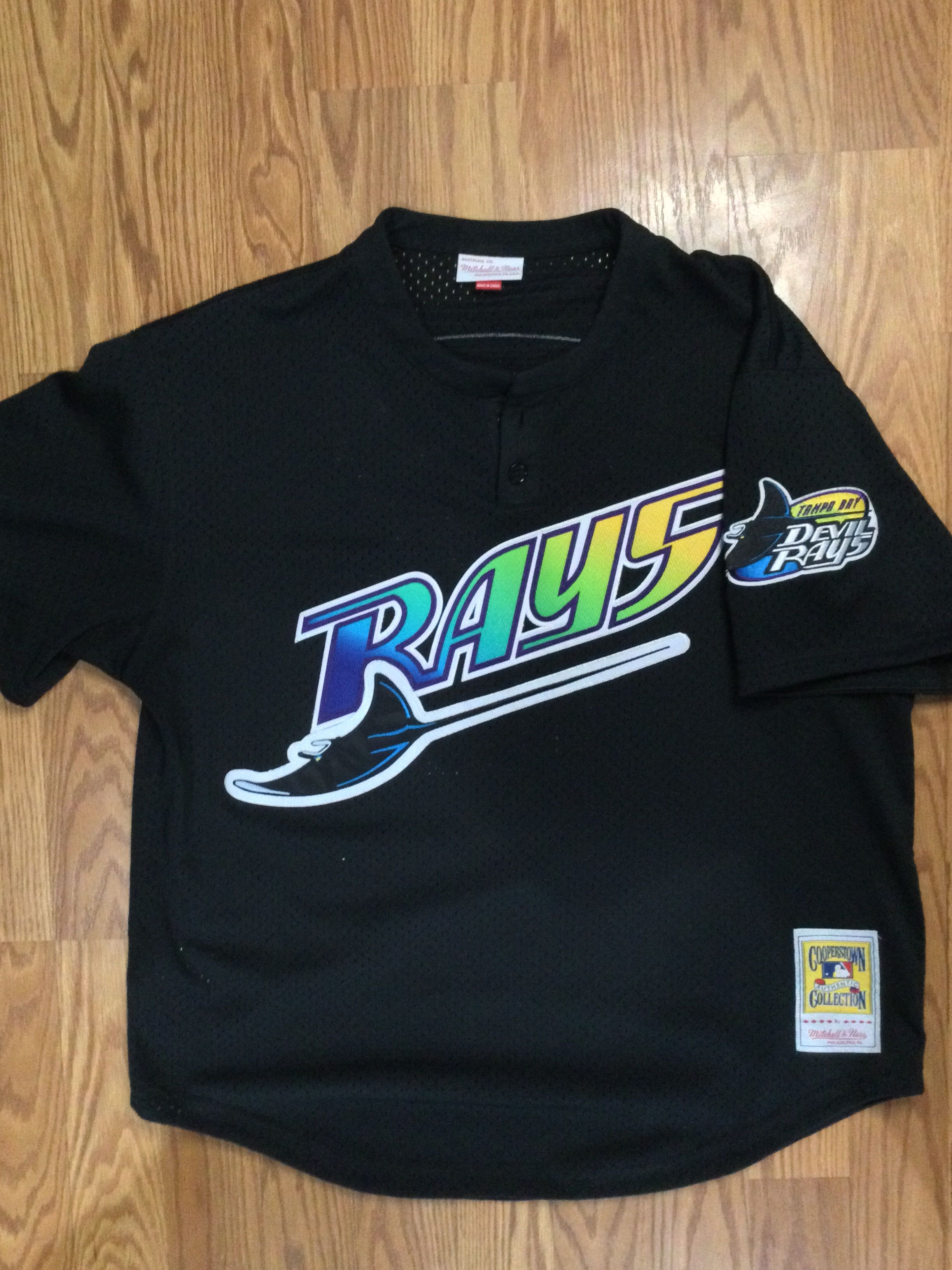 Mitchell & Ness Authentic Tampa Bay Devil Rays Wade Boggs 1998 BP Jersey Size US XL / EU 56 / 4 - 2 Thumbnail