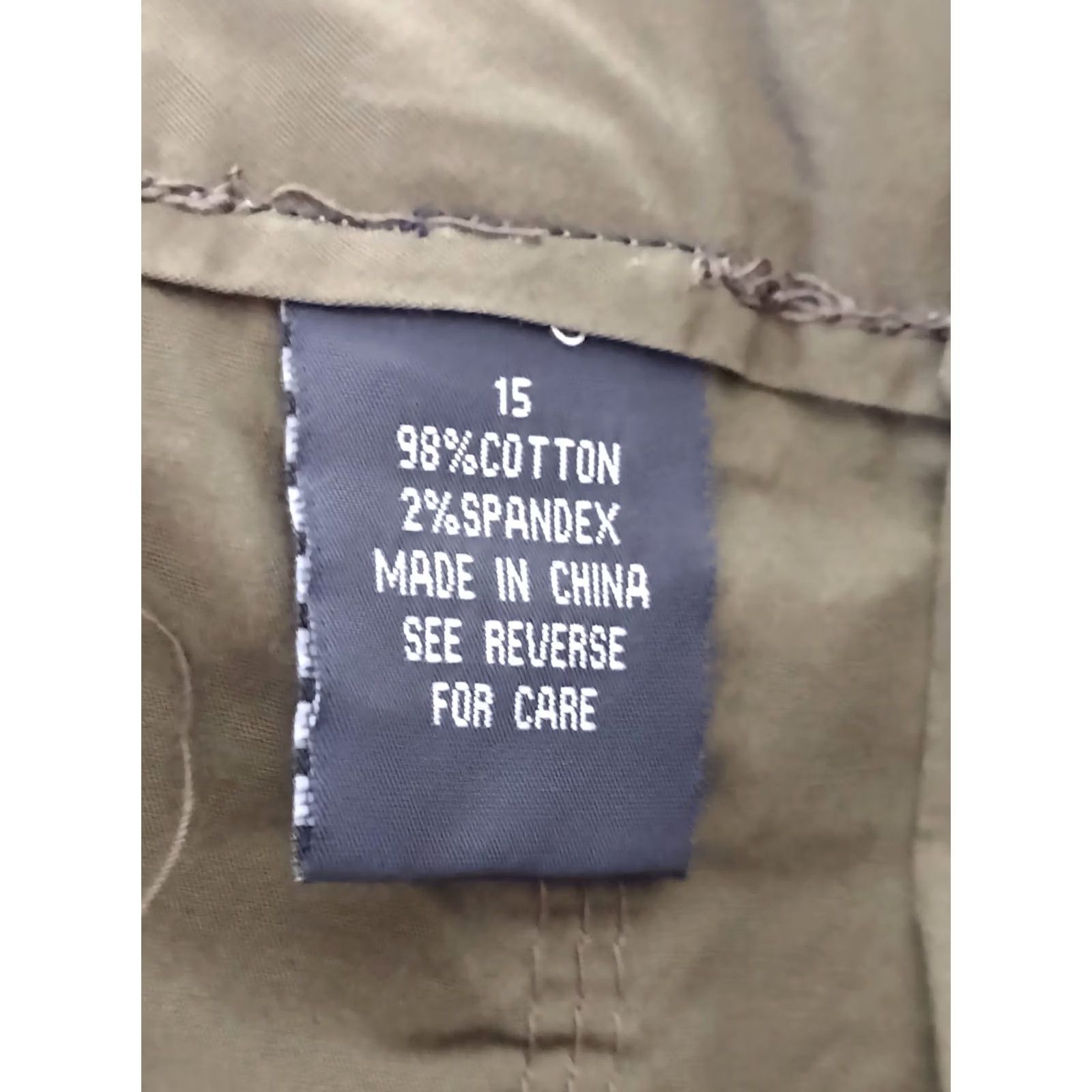 Olive Unbranded Capri Pants Olive Cropped Cotton Blend Capri's with Cuffed Leg Size 15 Size 36" / US 14 / IT 50 - 5 Thumbnail