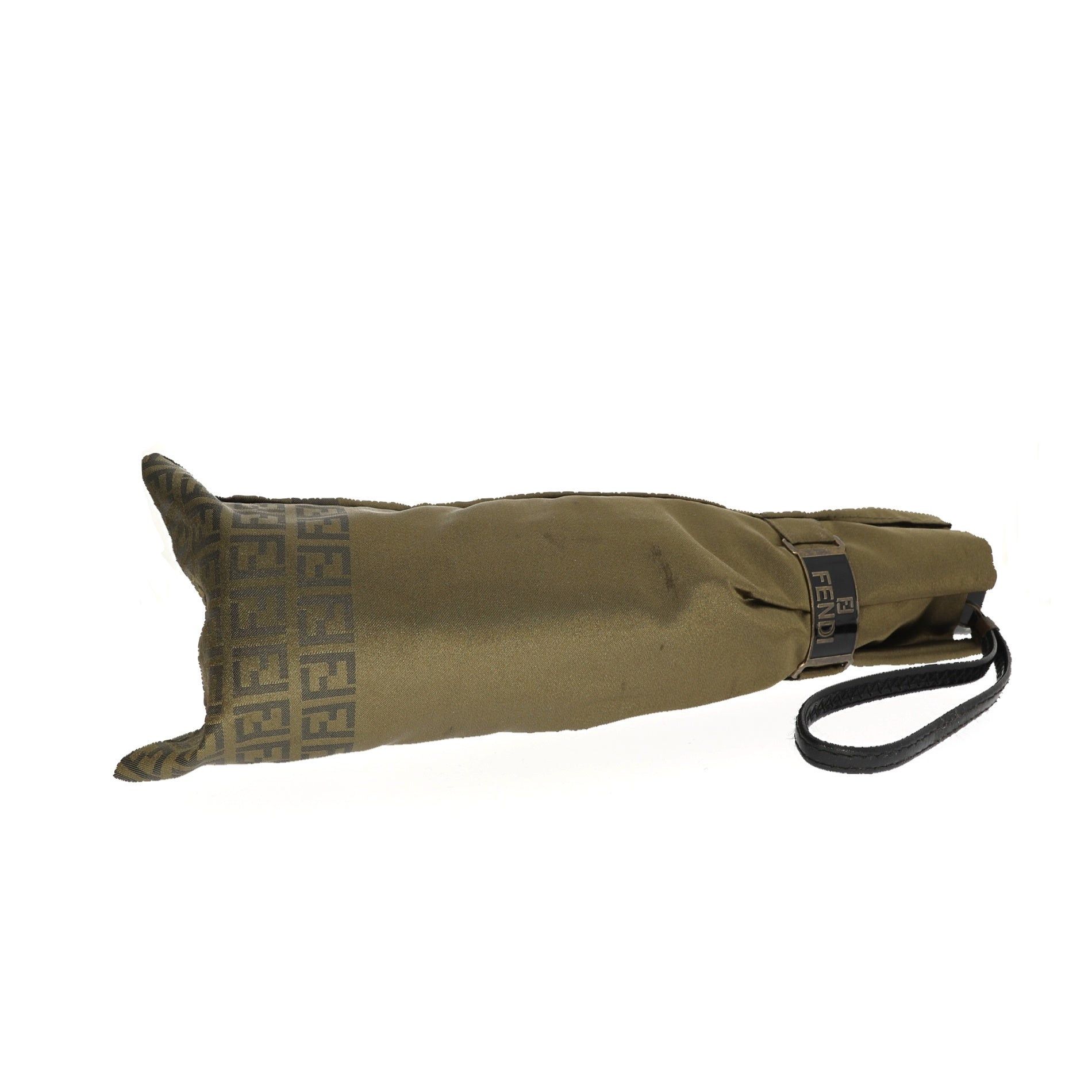 image of Fendi Vintage Umbrella In Green Fabric, Women's