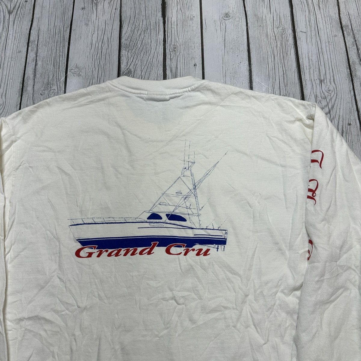 Hanes × Vintage Vintage Grand Cru Yacht long sleeve tee Size US XL / EU 56 / 4 - 3 Thumbnail