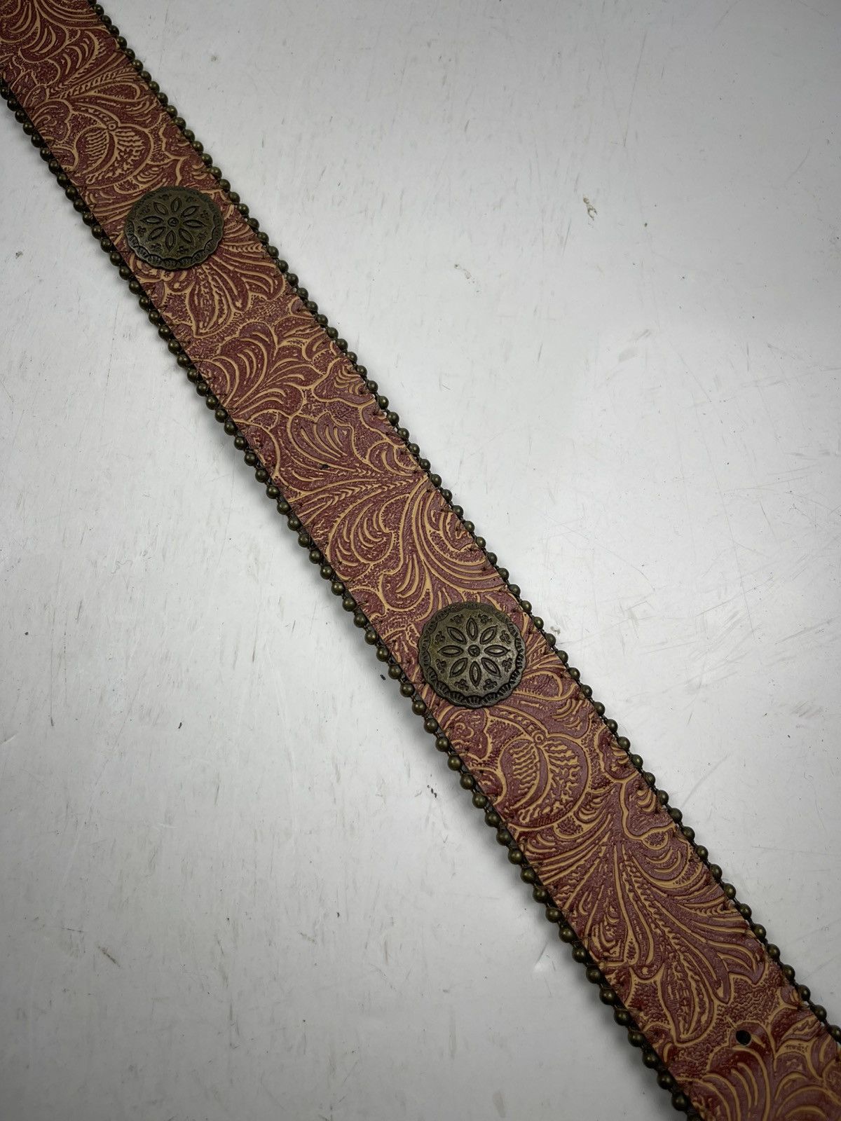 Seditionaries nice designs studded pvc belt tc48 Size 36 - 5 Thumbnail