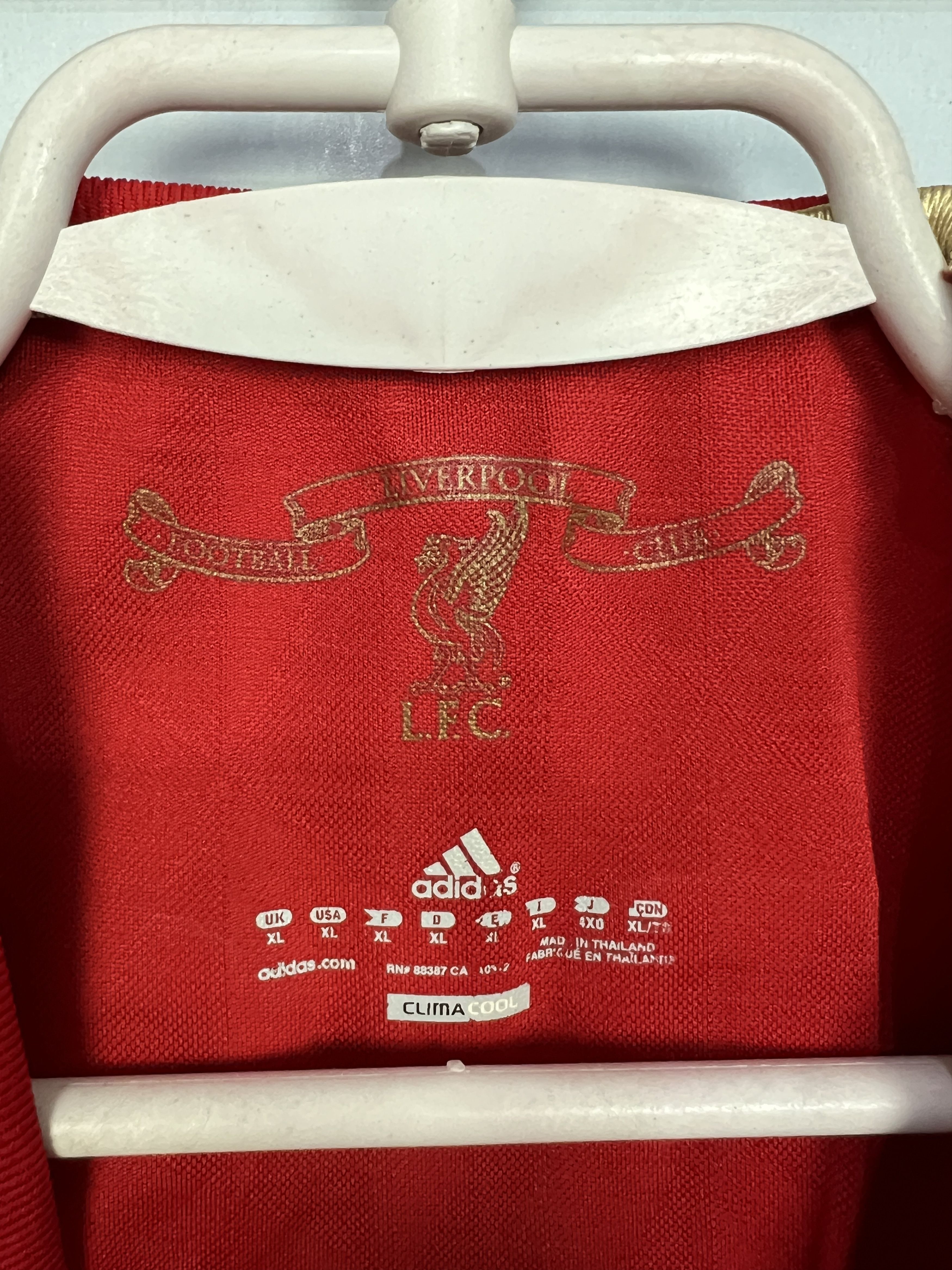 Adidas Liverpool Home football shirt 2010 Soccer Adidas #3 Enrique Size US XL / EU 56 / 4 - 13 Thumbnail