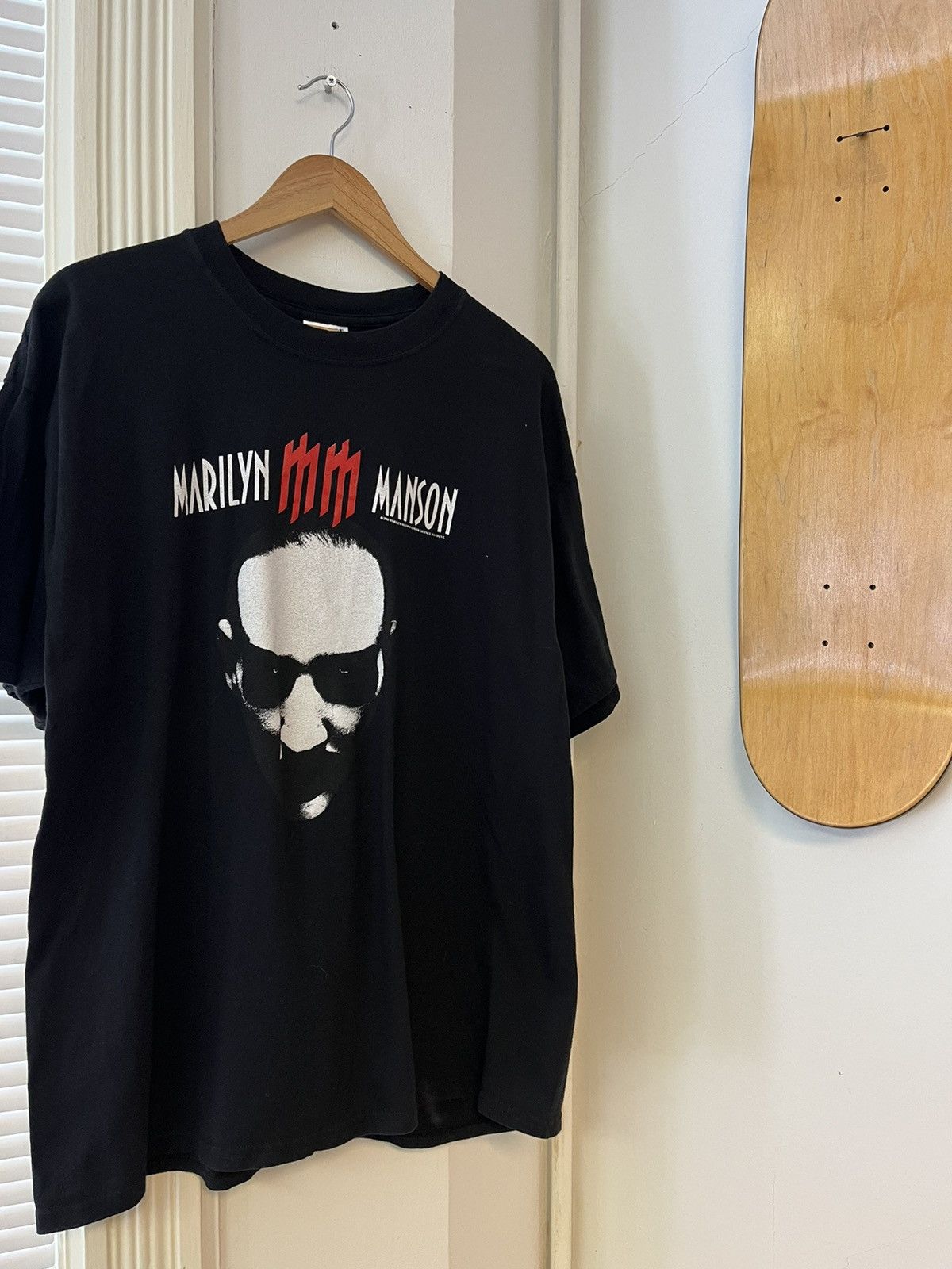 Band Tees × Vintage 2003 Marilyn Manson Tee Size US XL / EU 56 / 4 - 1 Thumbnail