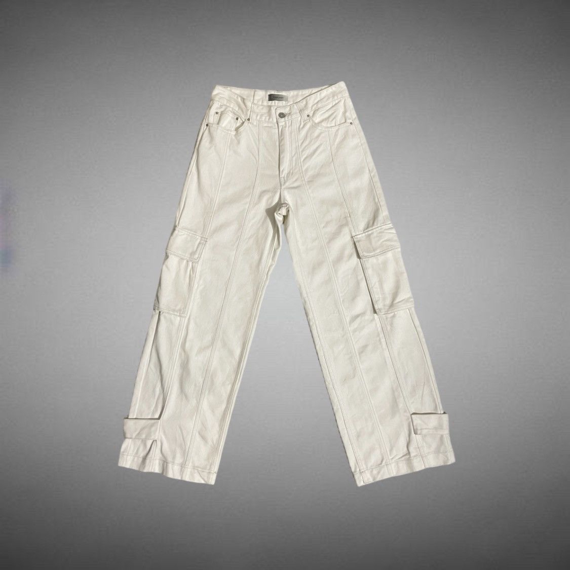 image of Archival Clothing Maison Mined Cargo Pant in White, Men's (Size 31)