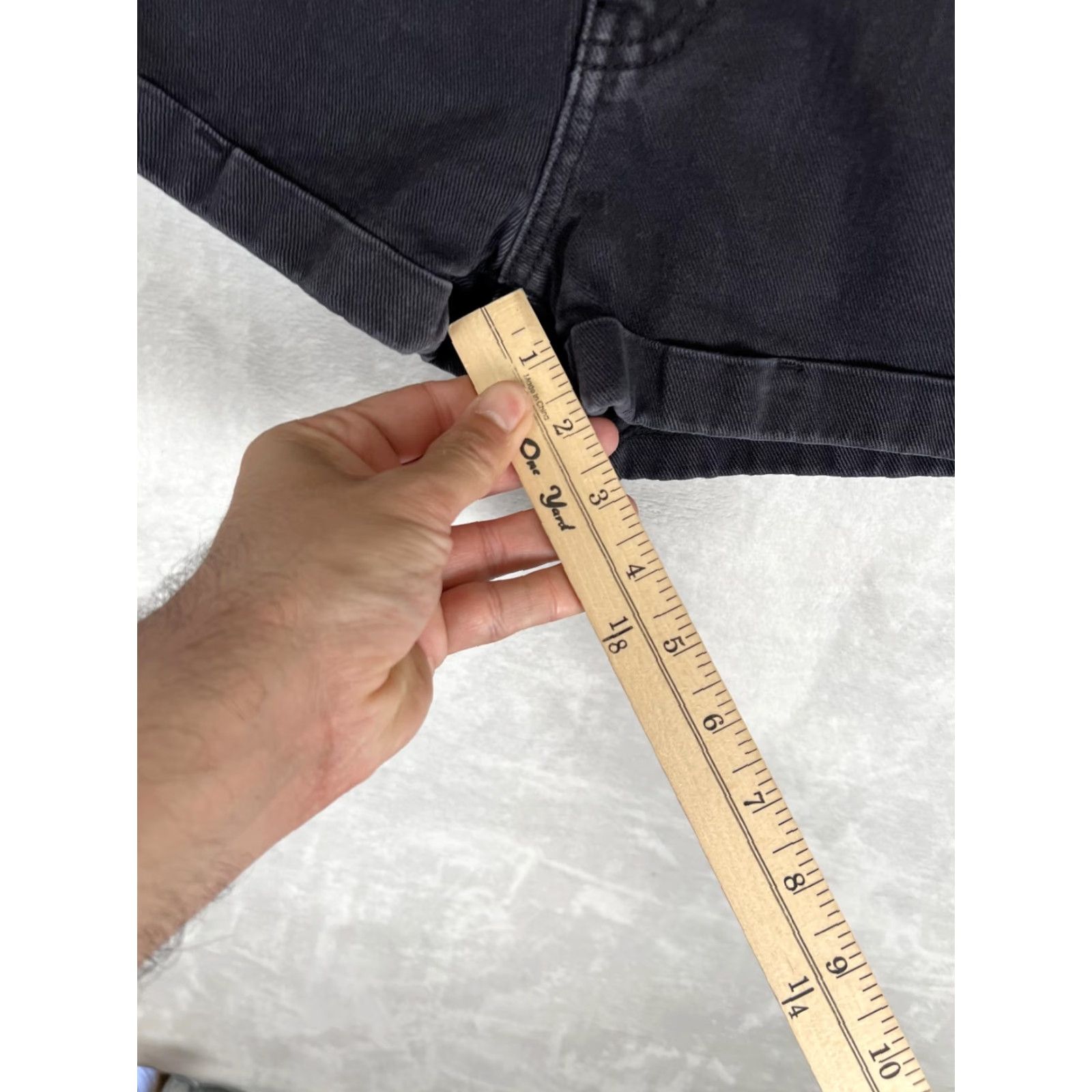 Pacsun PacSun Womens Black Mom Short Denim Jean Shorts High Rise Cuffed Casual 23 Heritage: Vintage No Size 40" / US 18 - 2 Thumbnail