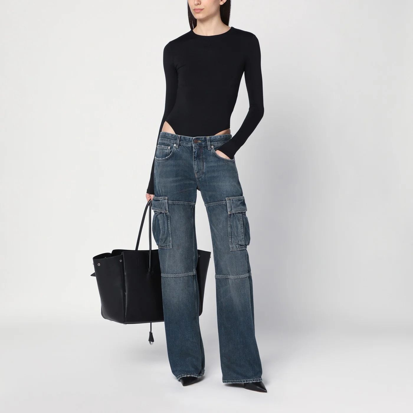 Balenciaga o1d2blof0426 Cargo Regular Jeans in Blue Size 26" / US 2 / IT 38 - 4 Thumbnail