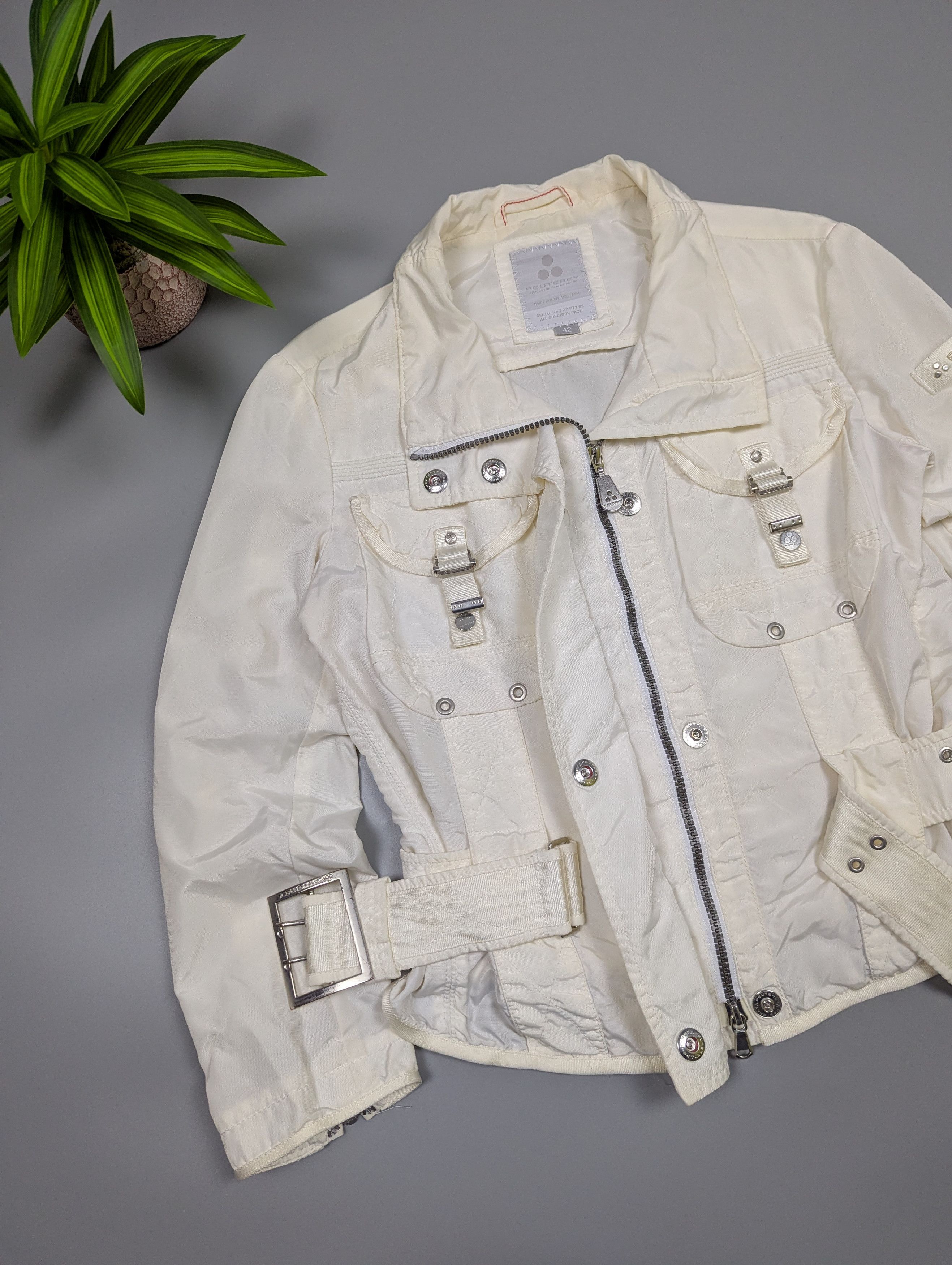 Peuterey Peuterey Hill Rose Vintage Shiny White Jacket Biker Size S / US 4 / IT 40 - 9 Thumbnail