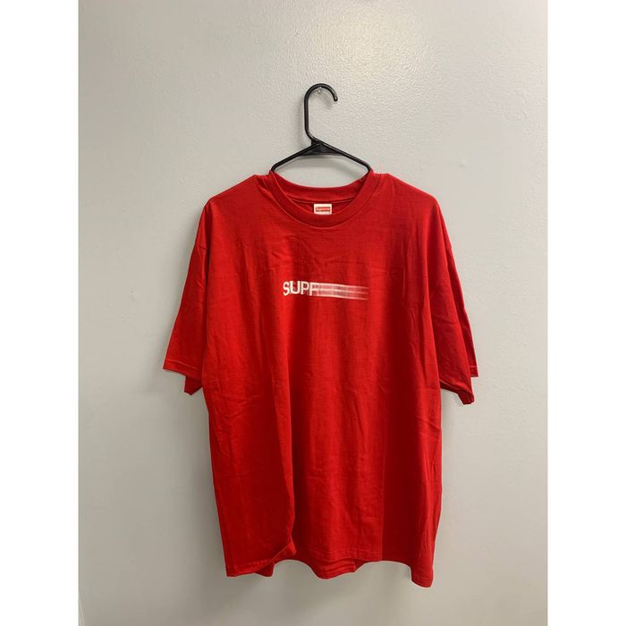 Supreme red hot sale motion logo