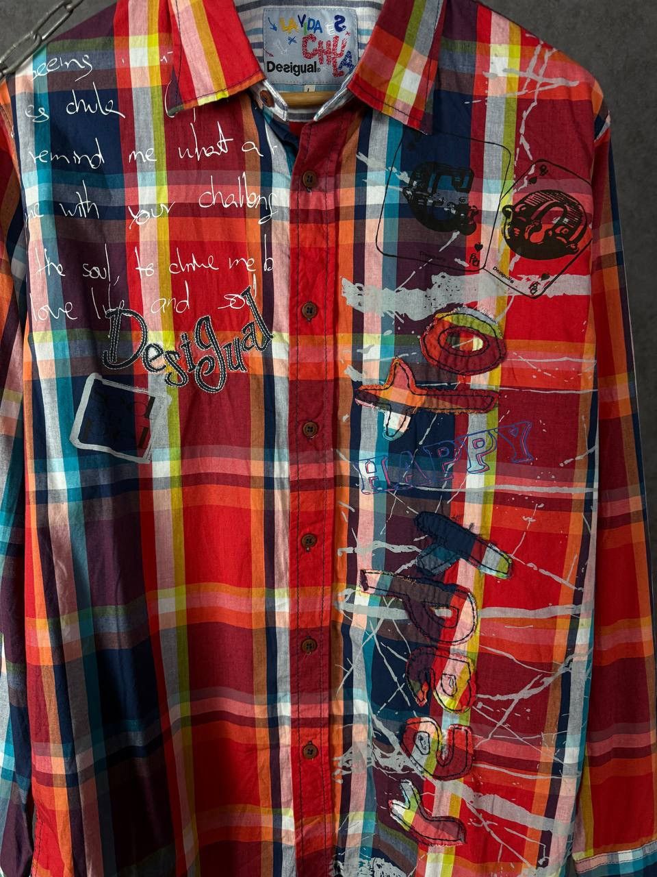 Desigual Desigual designer art checkered shirt Size US L / EU 52-54 / 3 - 2 Thumbnail